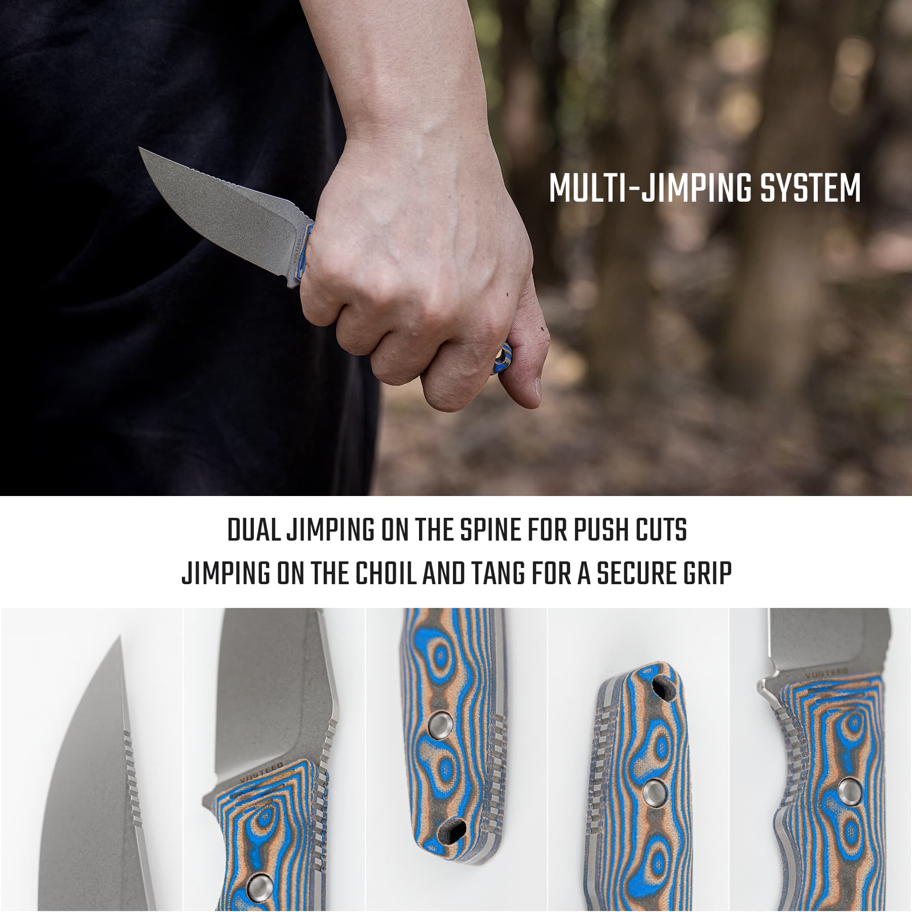 H-Back - Fixed Blade Knife (2.92" Nitro-V Blade & Micarta Handle) With S.O.A.R. Clip - D0407