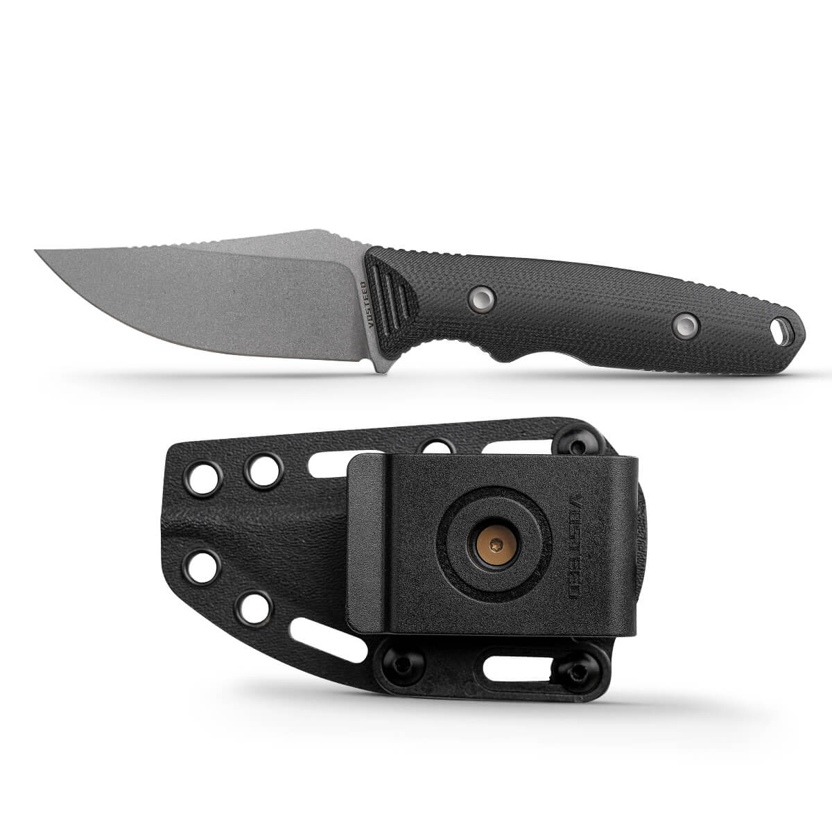 H-Back - Fixed Blade Knife (2.92" 14C28N Blade & G10 Handle) With S.O.A.R. Clip - D0401