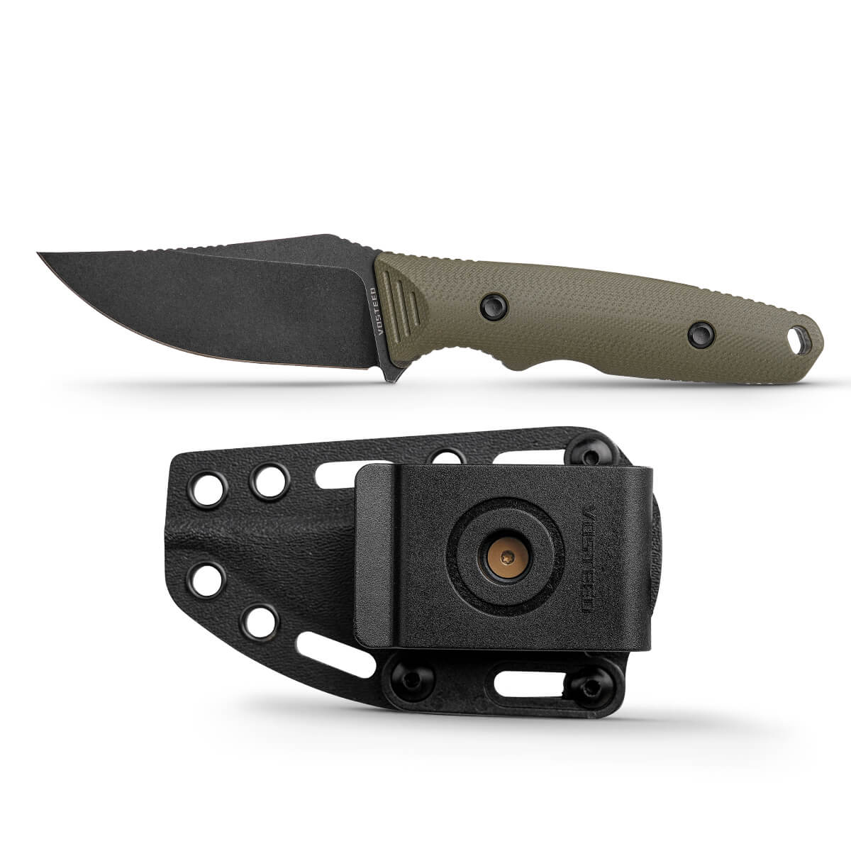 H-Back - Fixed Blade Knife (2.92" 14C28N Blade & G10 Handle) With S.O.A.R. Clip - D0402
