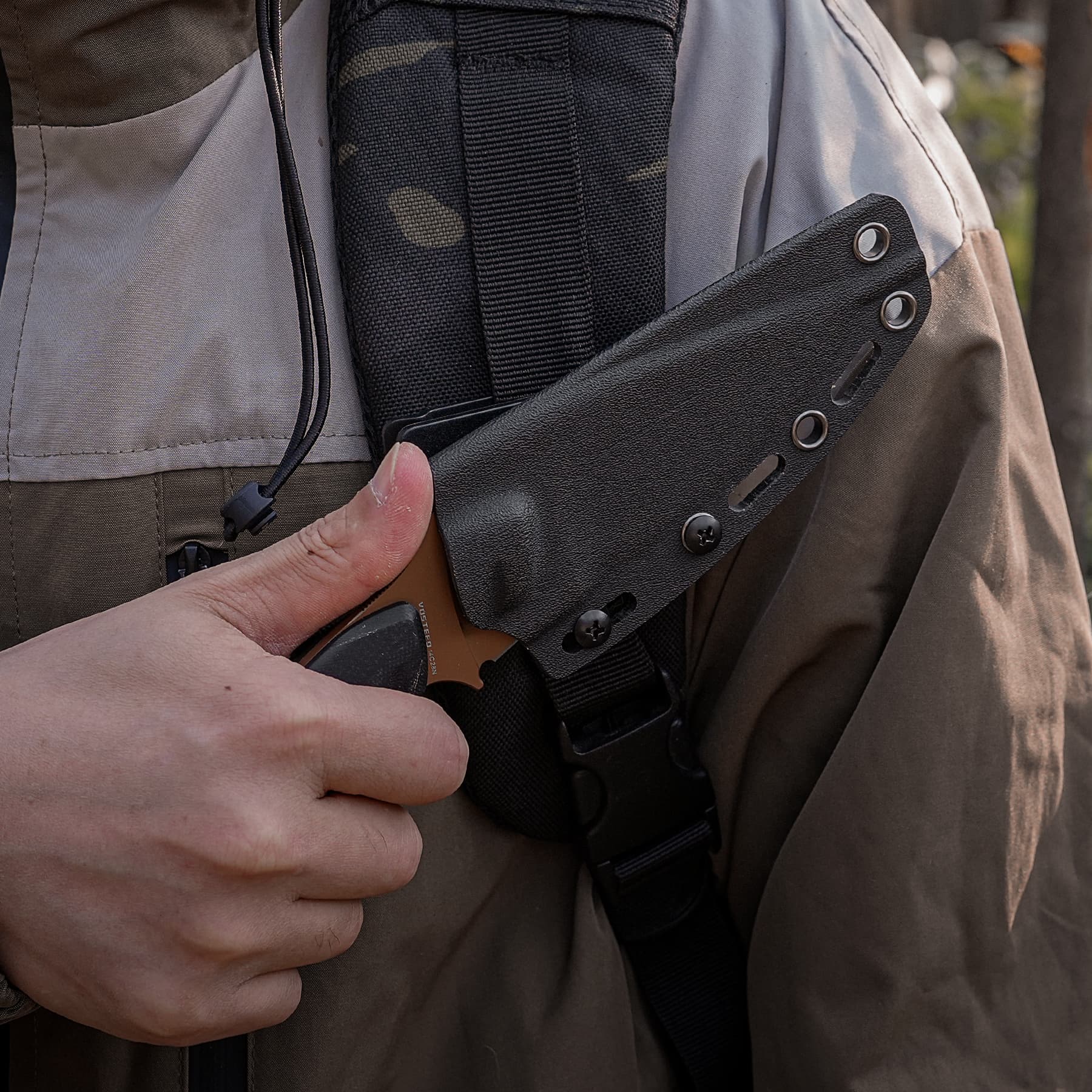 Coming Soon - Inferno- Fixed Blade Knife (3.57" 14C28N Blade & G10 Handle) With S.O.A.R. Clip - D0801