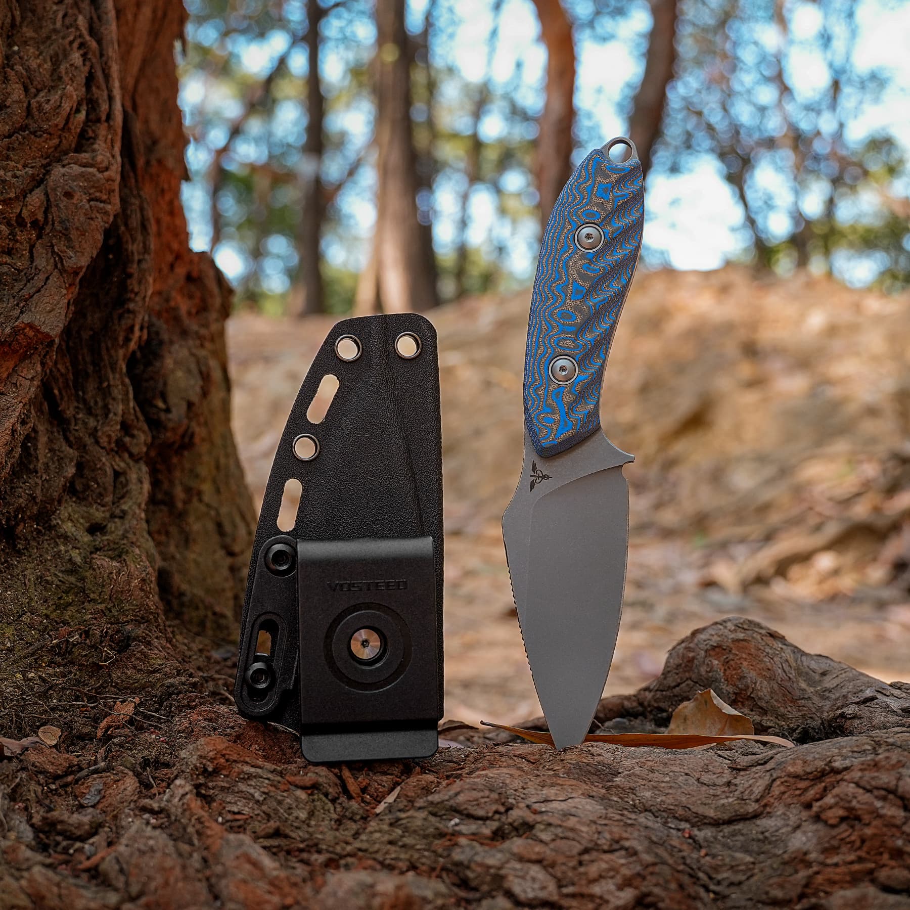 Coming Soon - Inferno- Fixed Blade Knife (3.57" 14C28N Blade & Micarta Handle) With S.O.A.R. Clip - D0802