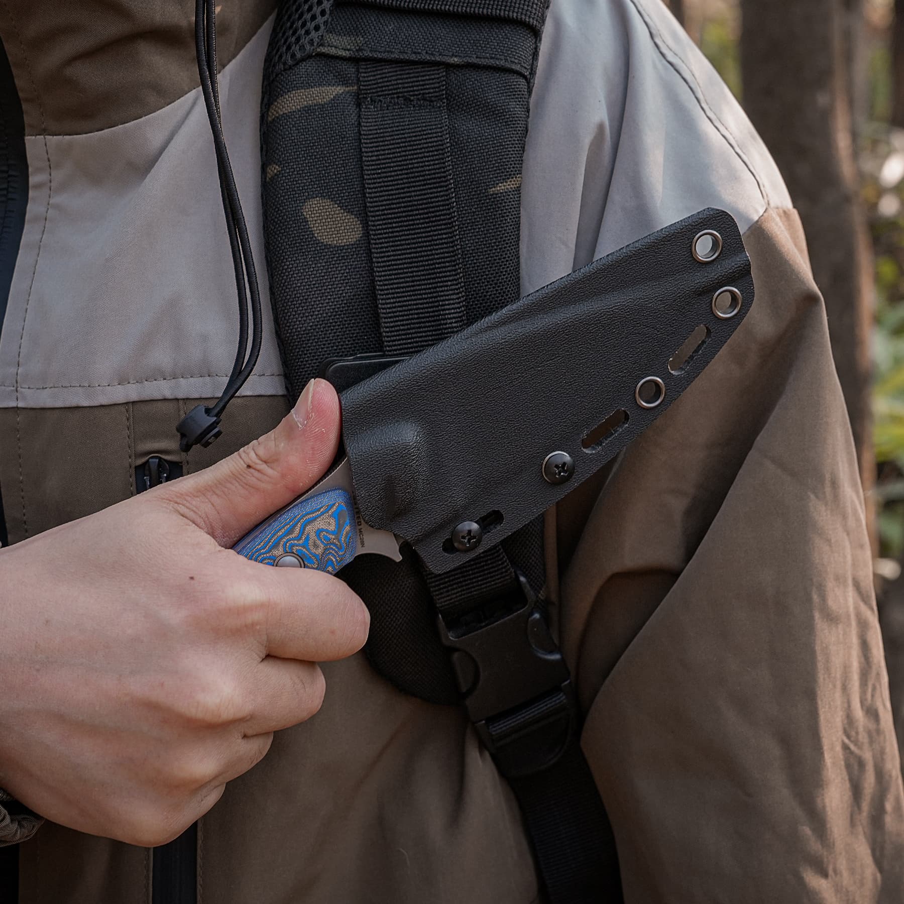 Coming Soon - Inferno- Fixed Blade Knife (3.57" 14C28N Blade & Micarta Handle) With S.O.A.R. Clip - D0802