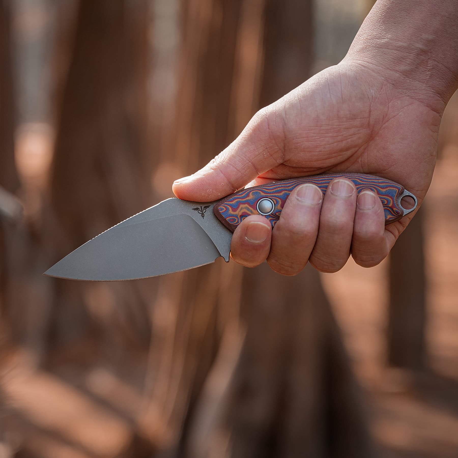 Coming Soon - Inferno- Fixed Blade Knife (3.57" 14C28N Blade & Micarta Handle) With S.O.A.R. Clip - D0803)