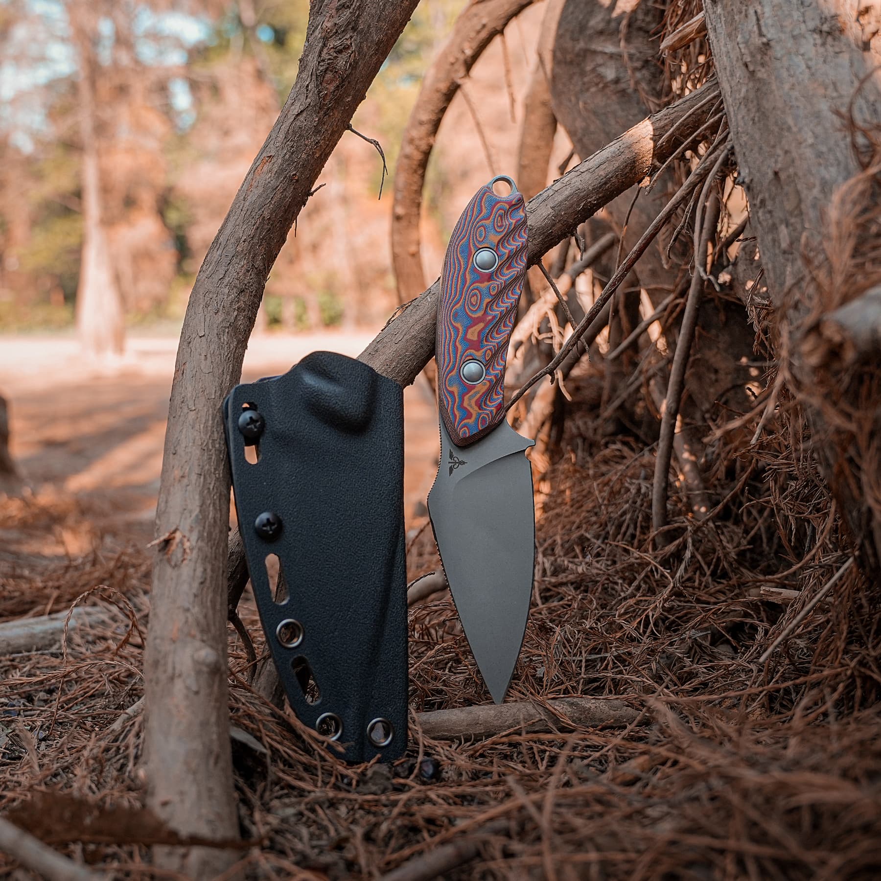 Coming Soon - Inferno- Fixed Blade Knife (3.57" 14C28N Blade & Micarta Handle) With S.O.A.R. Clip - D0803)