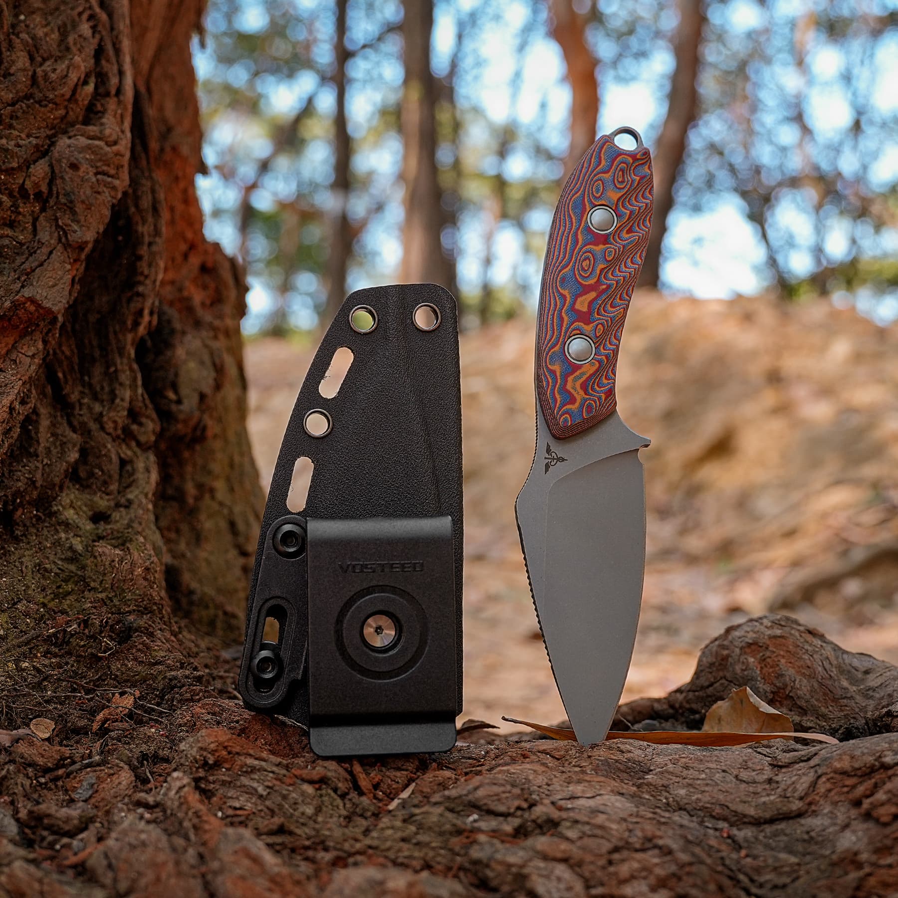 Coming Soon - Inferno- Fixed Blade Knife (3.57" 14C28N Blade & Micarta Handle) With S.O.A.R. Clip - D0803)
