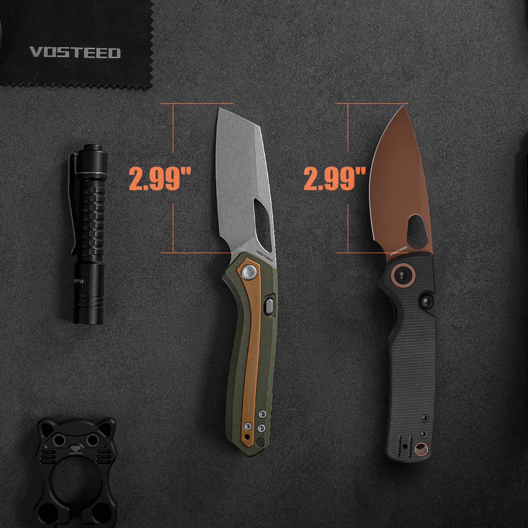 Kroc -Top Liner Lock (2.99" 14C28N Blade & G10 Handle) - A1805