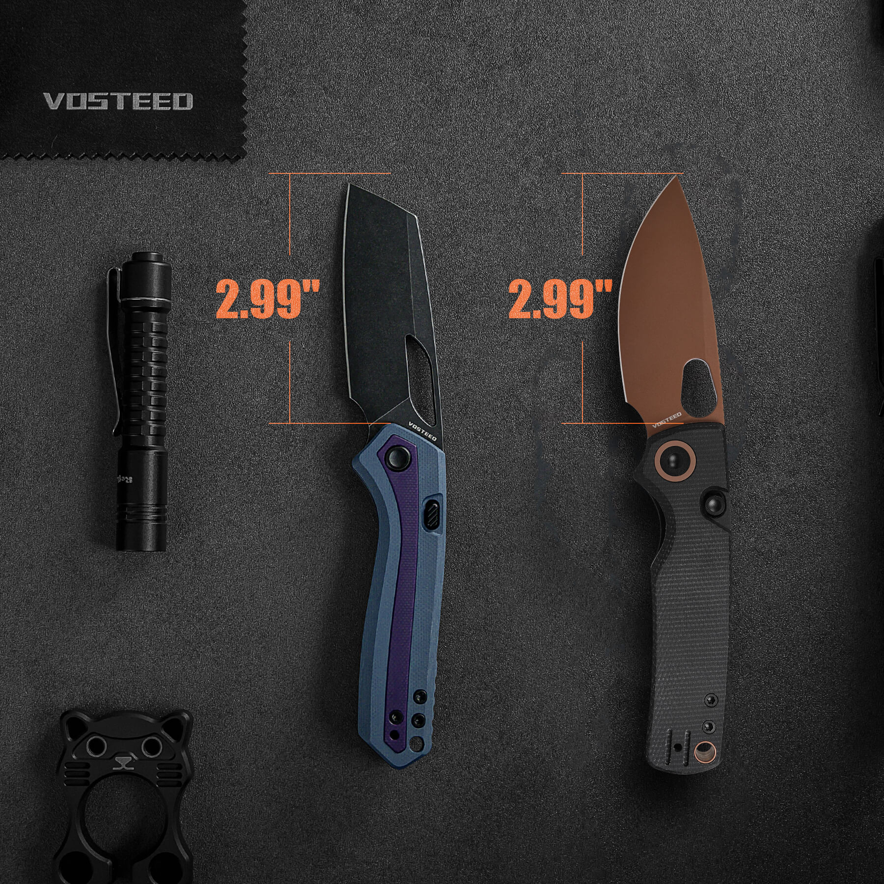 Kroc -Top Liner Lock (2.99" 14C28N Blade & G10 Handle) - A1807