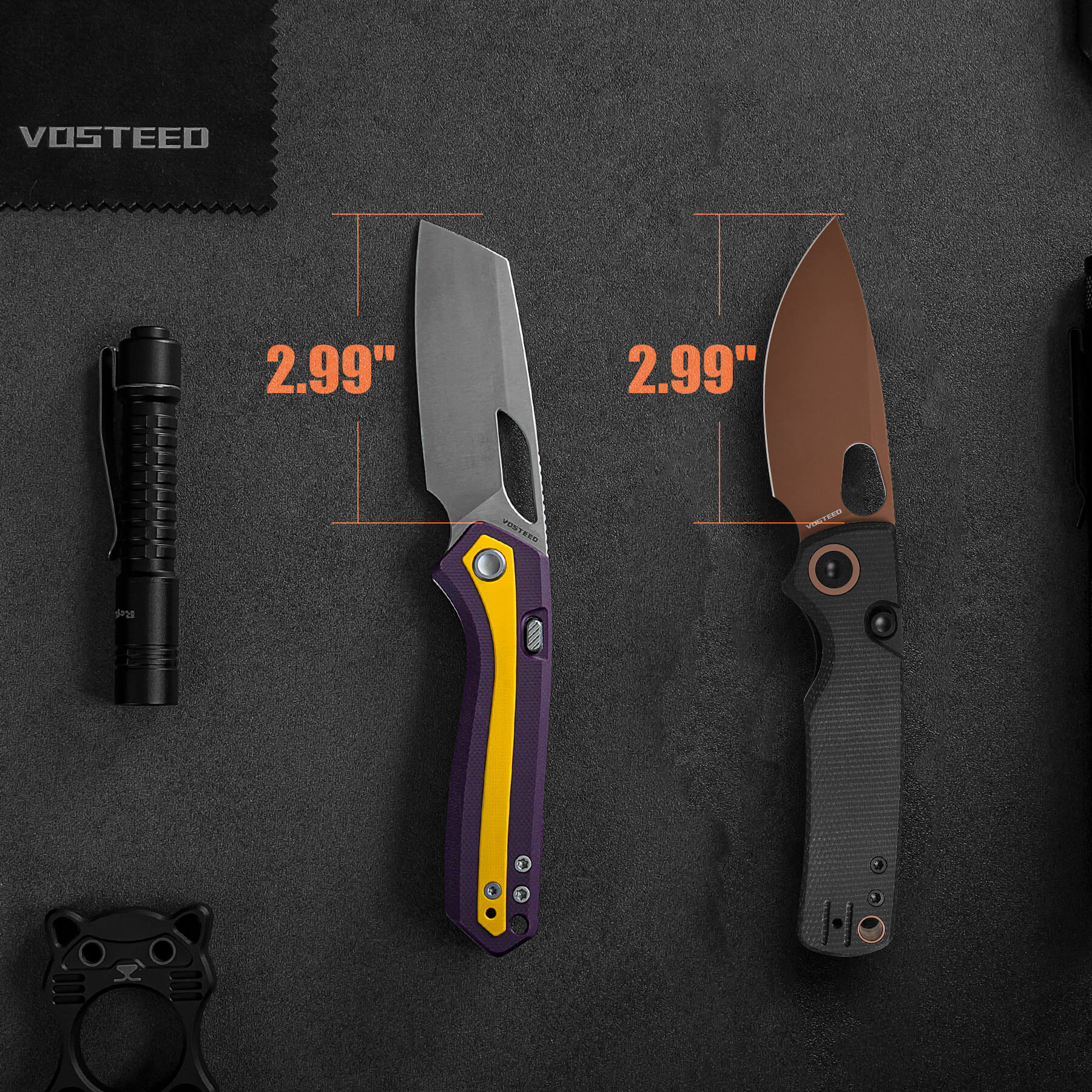 Kroc -Top Liner Lock (2.99" 14C28N Blade & G10 Handle) - A1809
