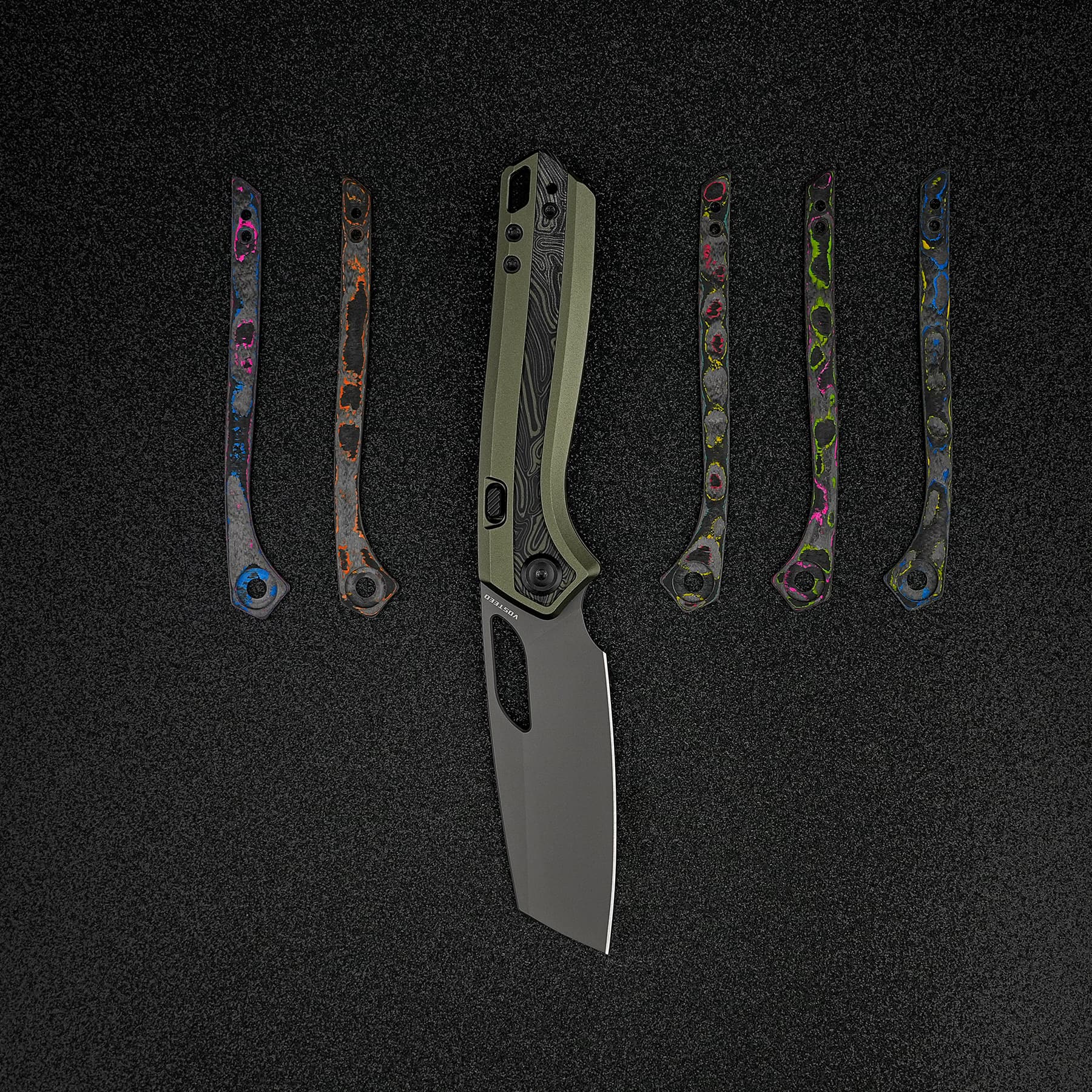 Kroc 329 -Top Liner Lock (3.29" S35VN Blade & Aluminum & Topo G10 Handle) - A1812