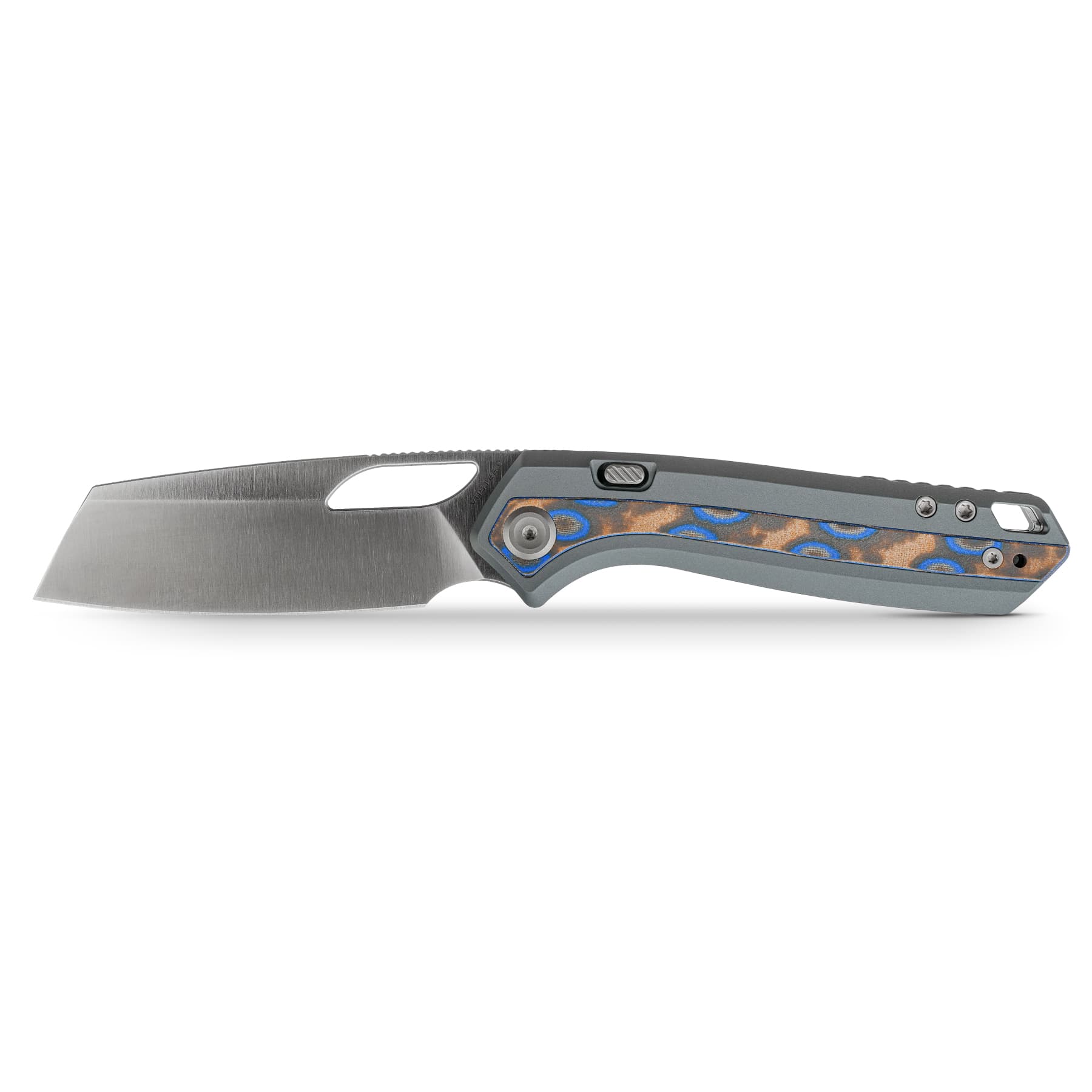 Kroc 329 -Top Liner Lock (3.29" S35VN Blade & Aluminum & Ocean Micarta Handle) - A1813