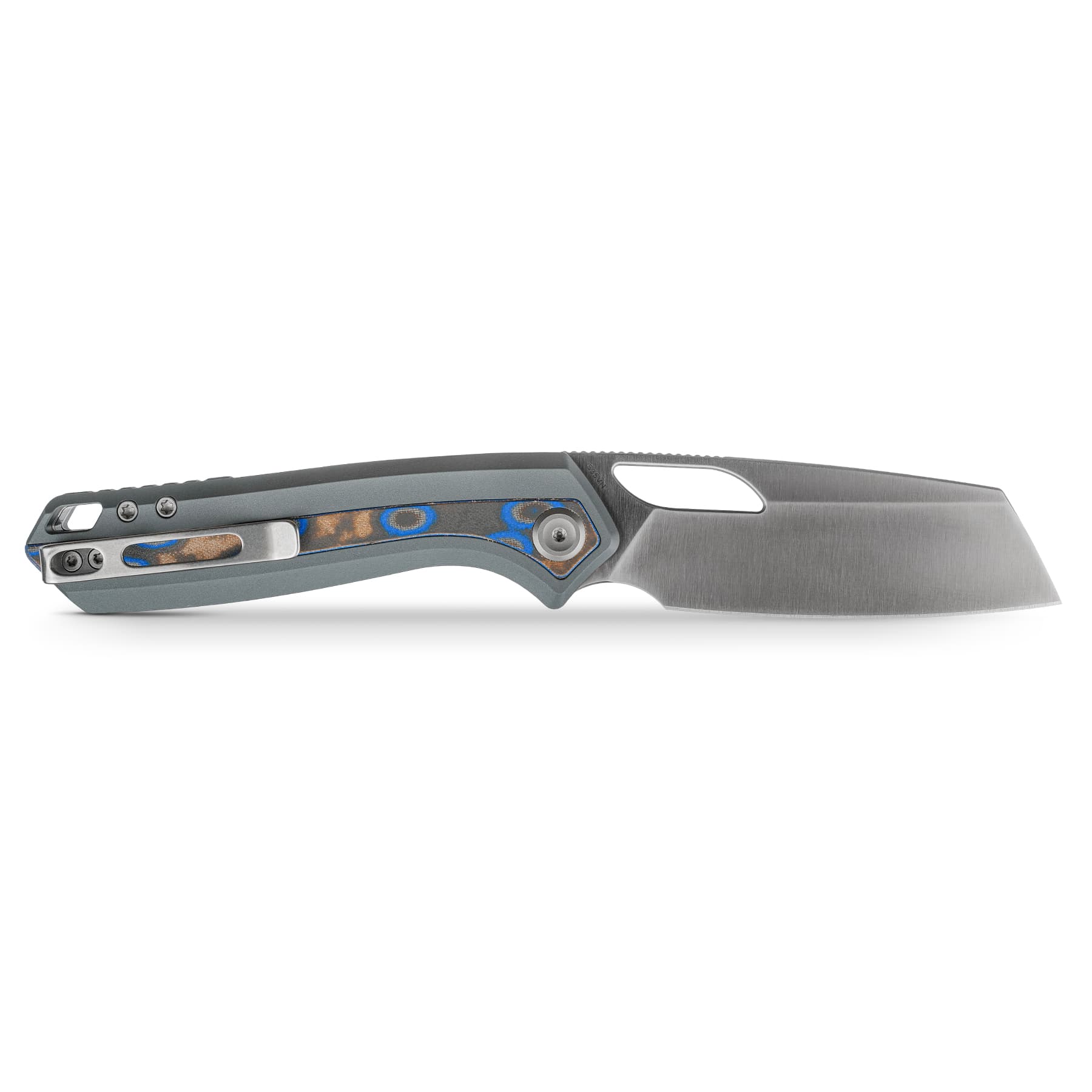 Kroc 329 -Top Liner Lock (3.29" S35VN Blade & Aluminum & Ocean Micarta Handle) - A1813