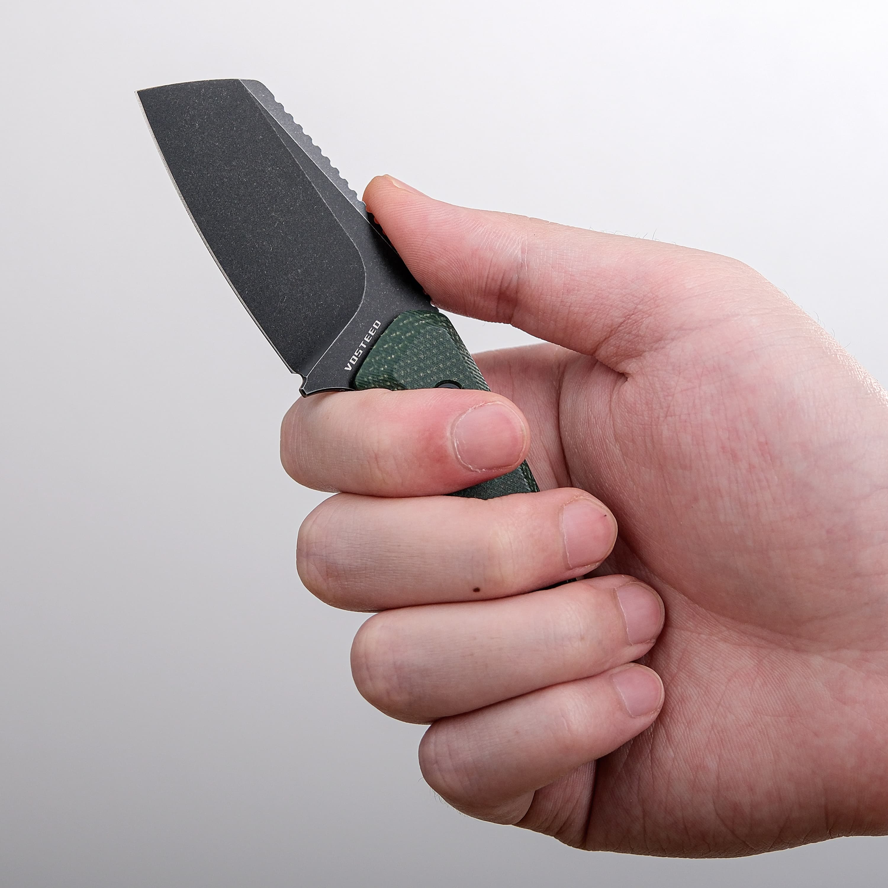 Marmoset- Fixed Blade Knife (2.20" 14C28N Blade & Micarta Handle) With S.O.A.R. Clip - D0701