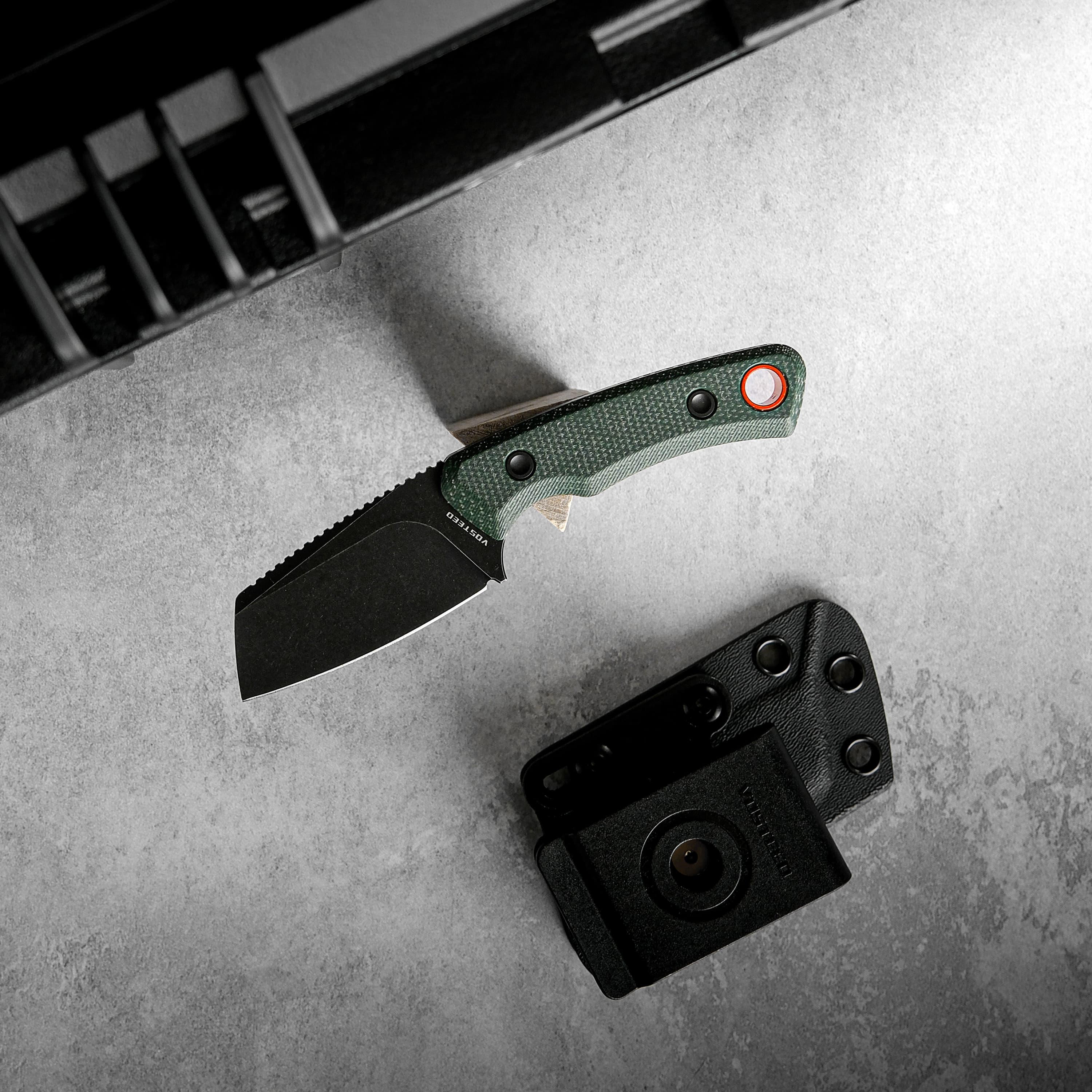 Marmoset- Fixed Blade Knife (2.20" 14C28N Blade & Micarta Handle) With S.O.A.R. Clip - D0701