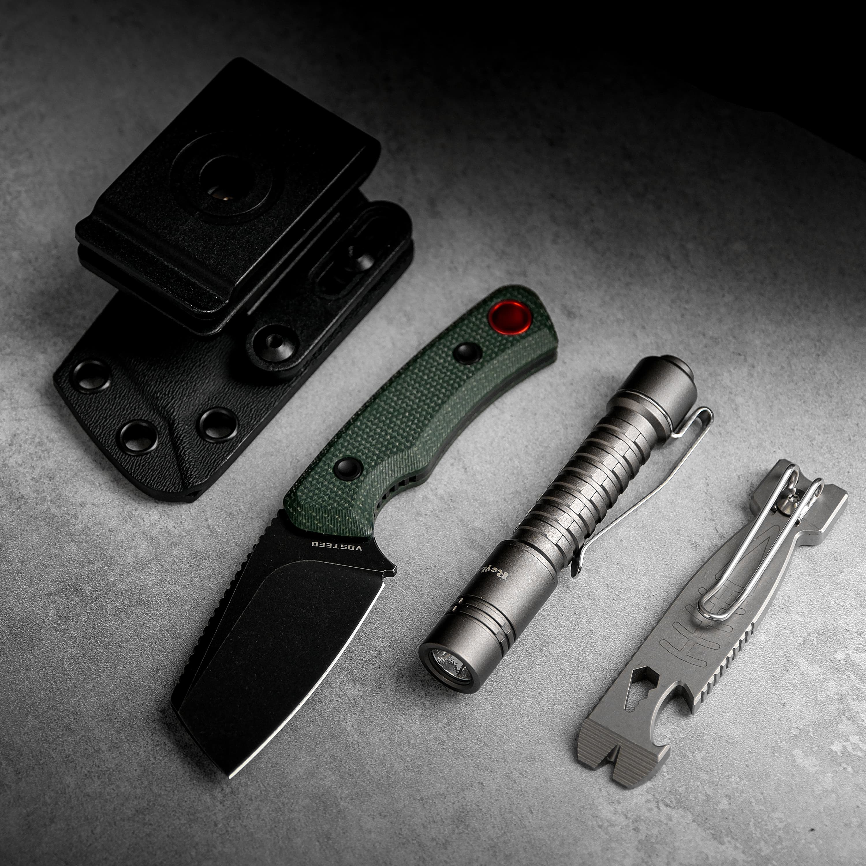 Marmoset- Fixed Blade Knife (2.20" 14C28N Blade & Micarta Handle) With S.O.A.R. Clip - D0701
