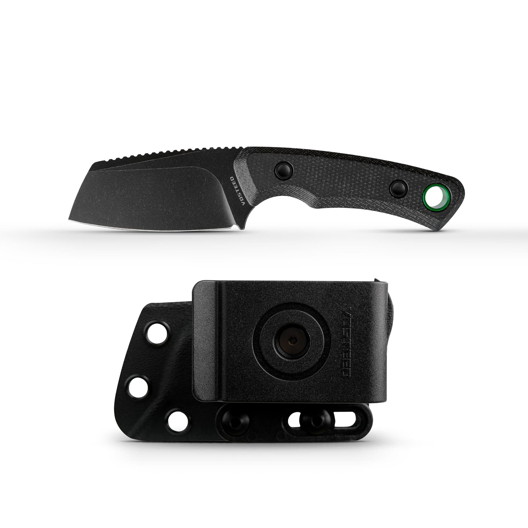 Marmoset- Fixed Blade Knife (2.20" 14C28N Blade & Micarta Handle) With S.O.A.R. Clip - D0702