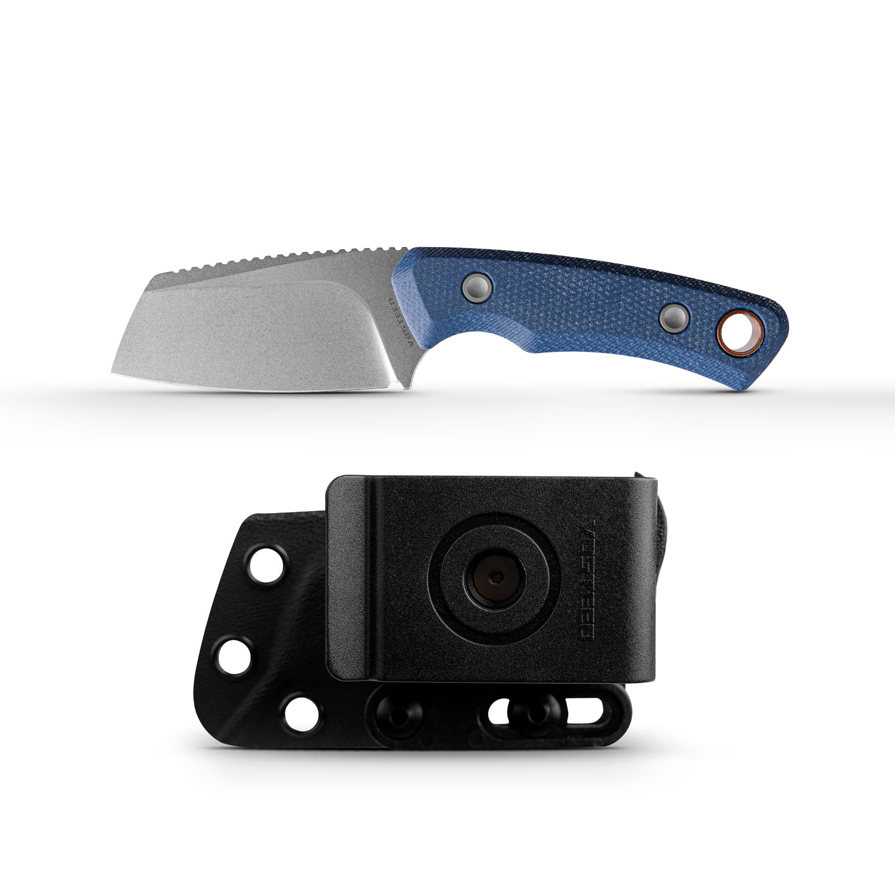 Marmoset- Fixed Blade Knife (2.20" 14C28N Blade & Micarta Handle) With S.O.A.R. Clip - D0703