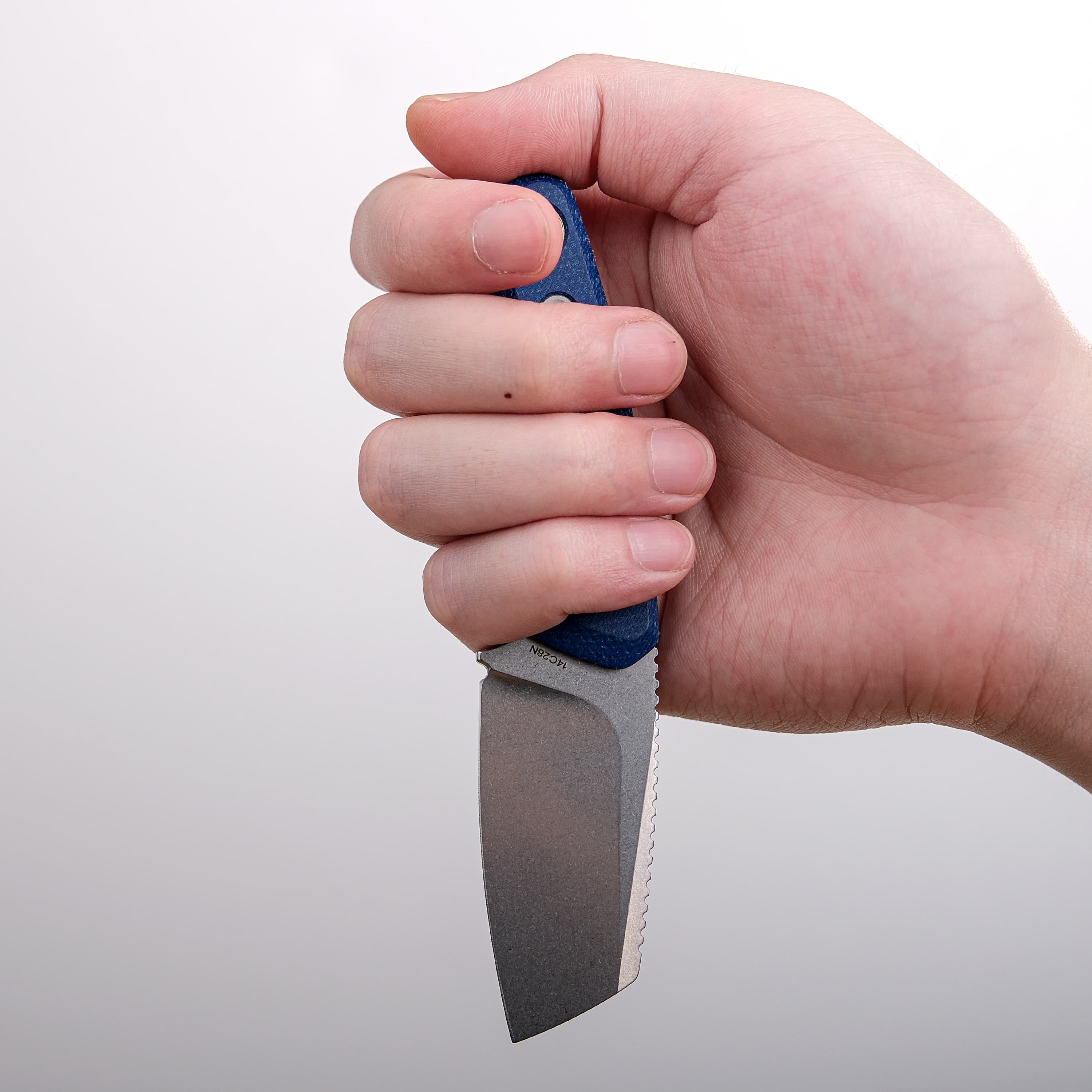 Marmoset- Fixed Blade Knife (2.20" 14C28N Blade & Micarta Handle) With S.O.A.R. Clip - D0703
