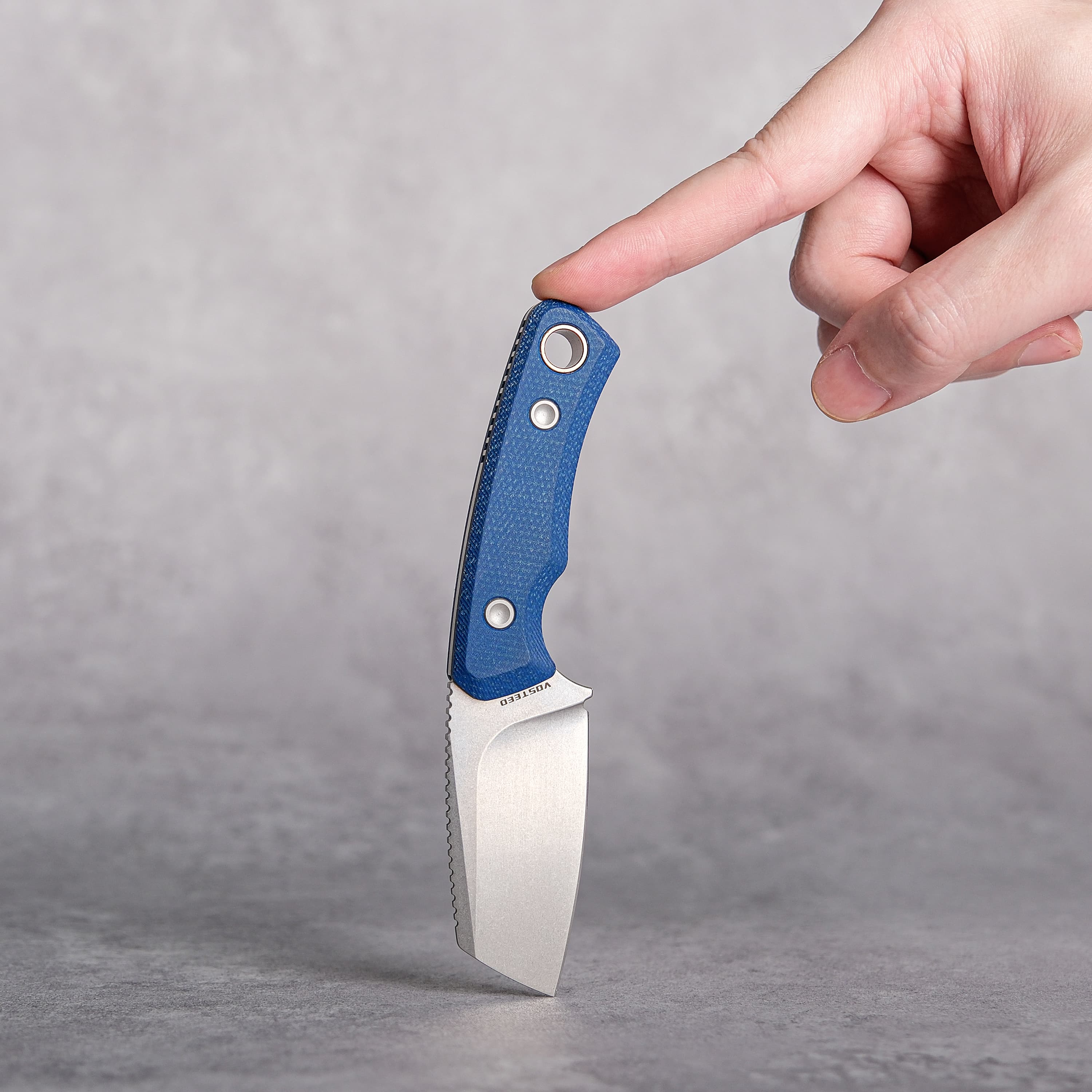 Marmoset- Fixed Blade Knife (2.20" 14C28N Blade & Micarta Handle) With S.O.A.R. Clip - D0703