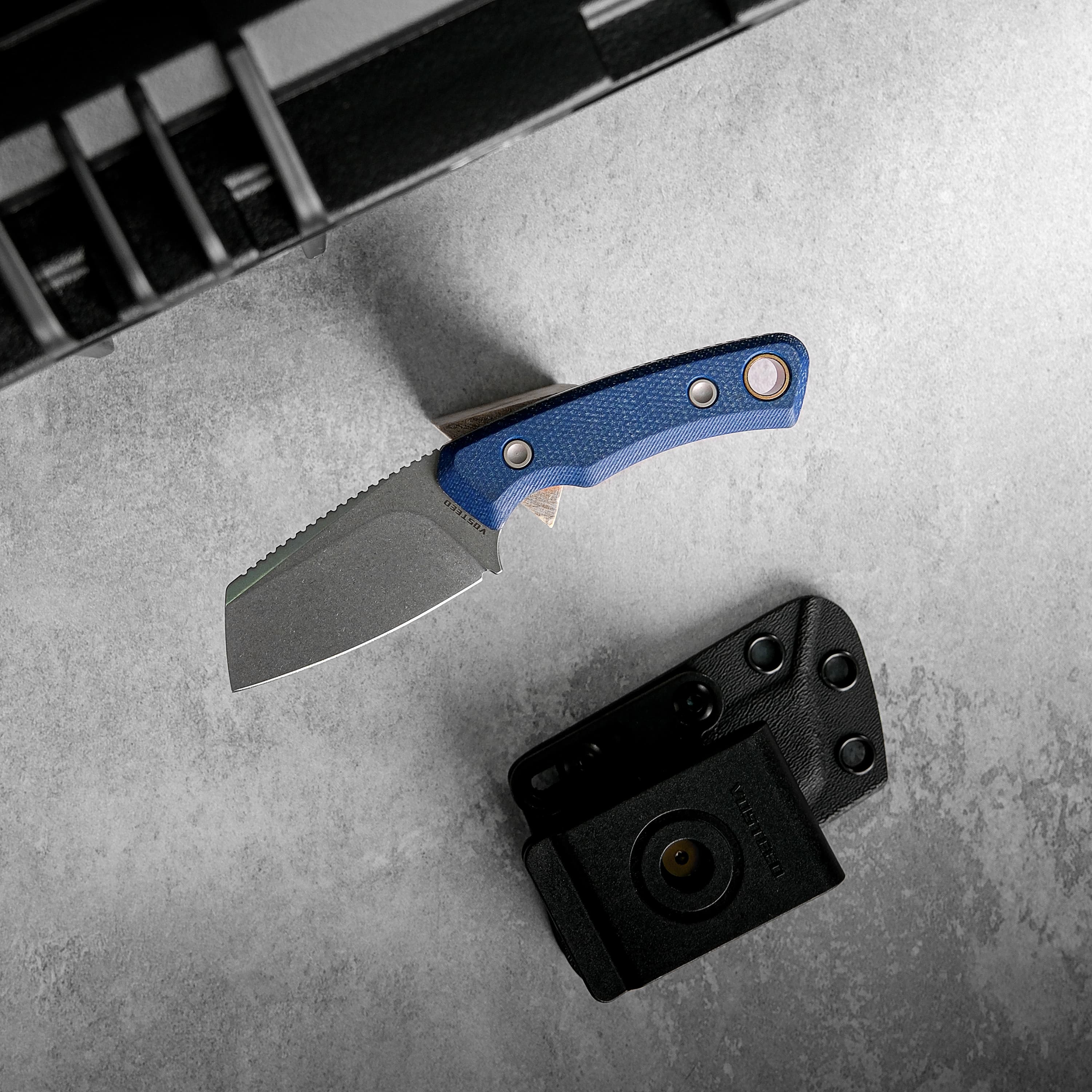 Marmoset- Fixed Blade Knife (2.20" 14C28N Blade & Micarta Handle) With S.O.A.R. Clip - D0703