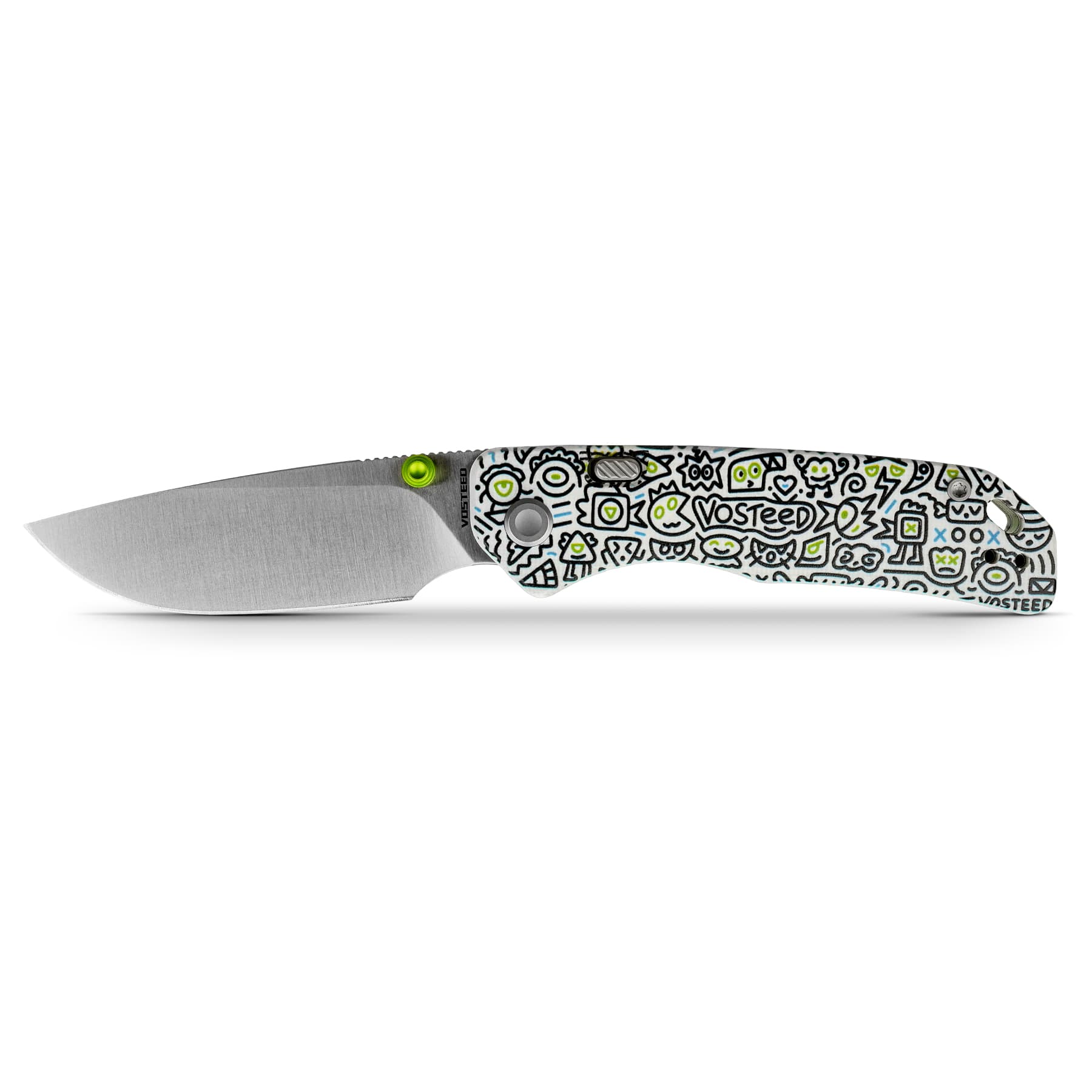 Marten 154CM Pocket Knife | Doodle Monster G10 Safety Folder