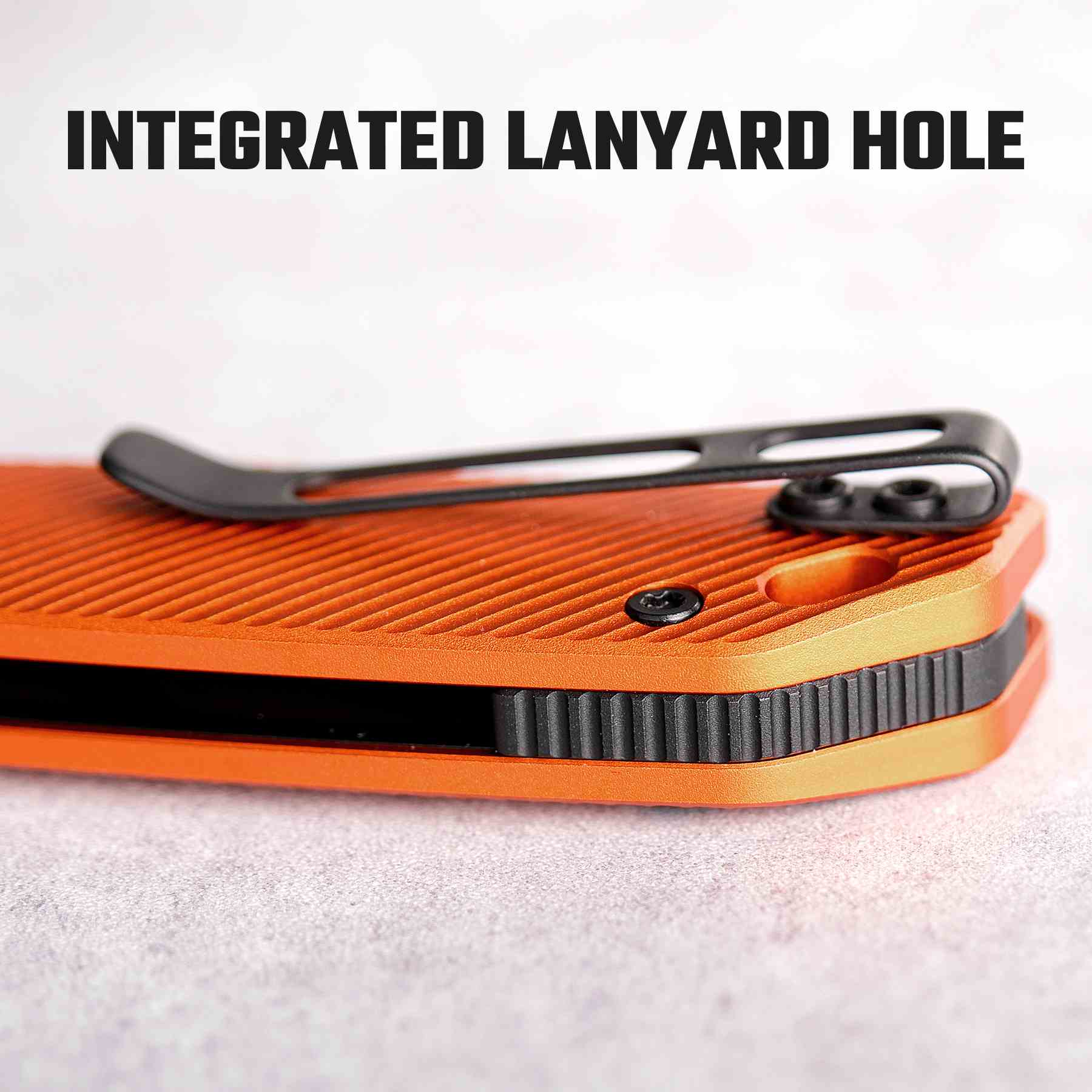 Vosteed Marten knife lanyard hole detail