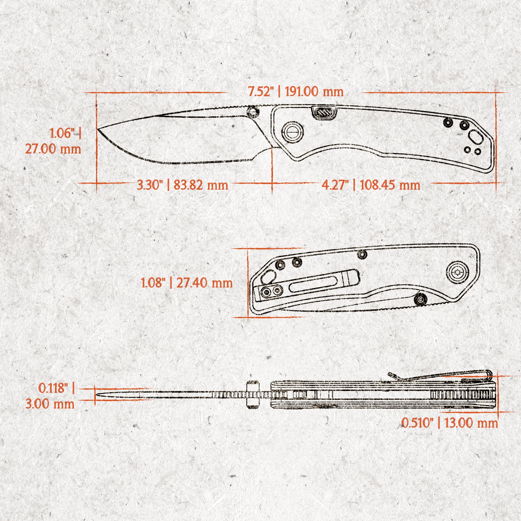 Marten 330 - Top Liner Lock (3.30" 154CM Blade & Carbon Fiber Handle) - A1619