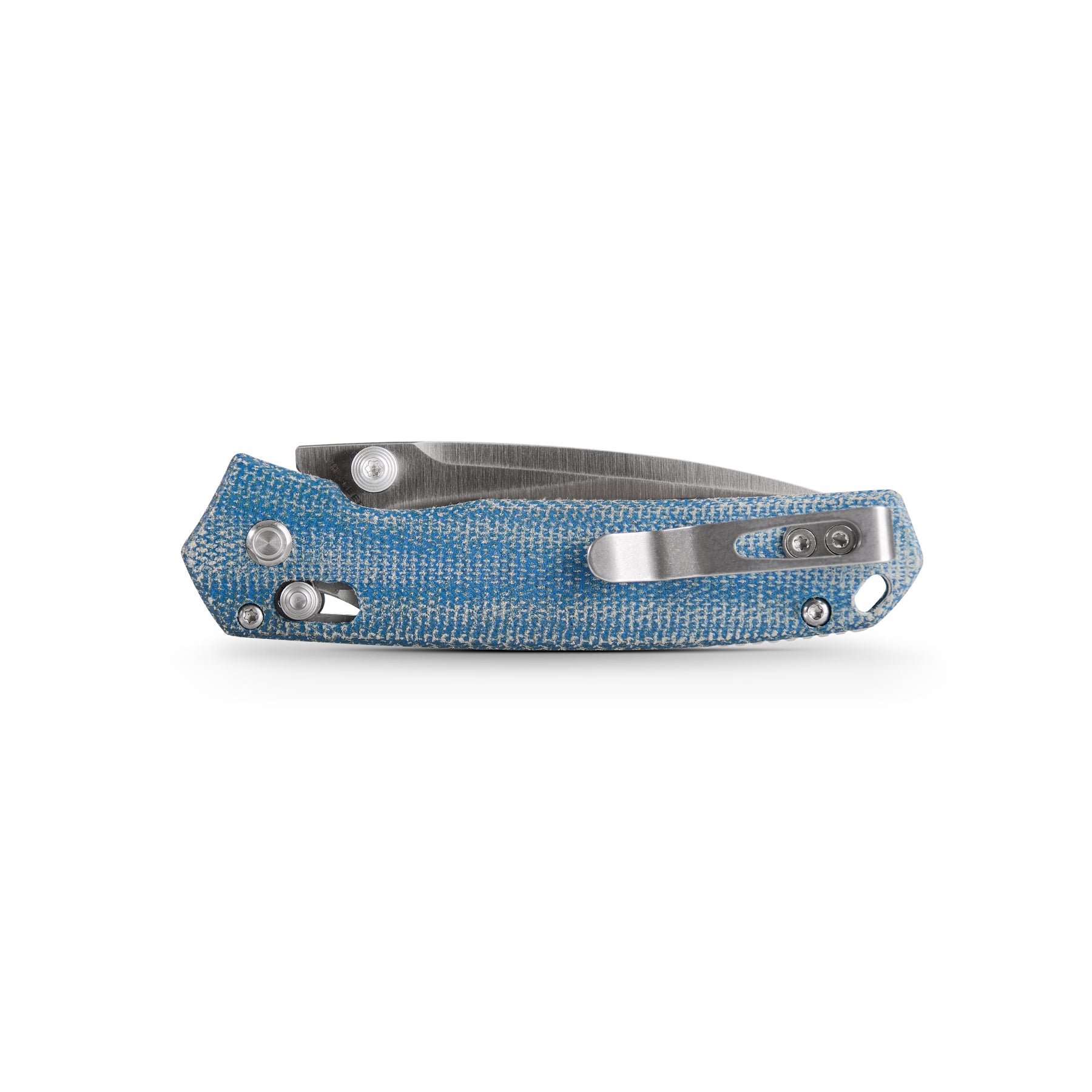 Vosteed Mini Psyop Blue Micarta Knife - Crossbar Lock