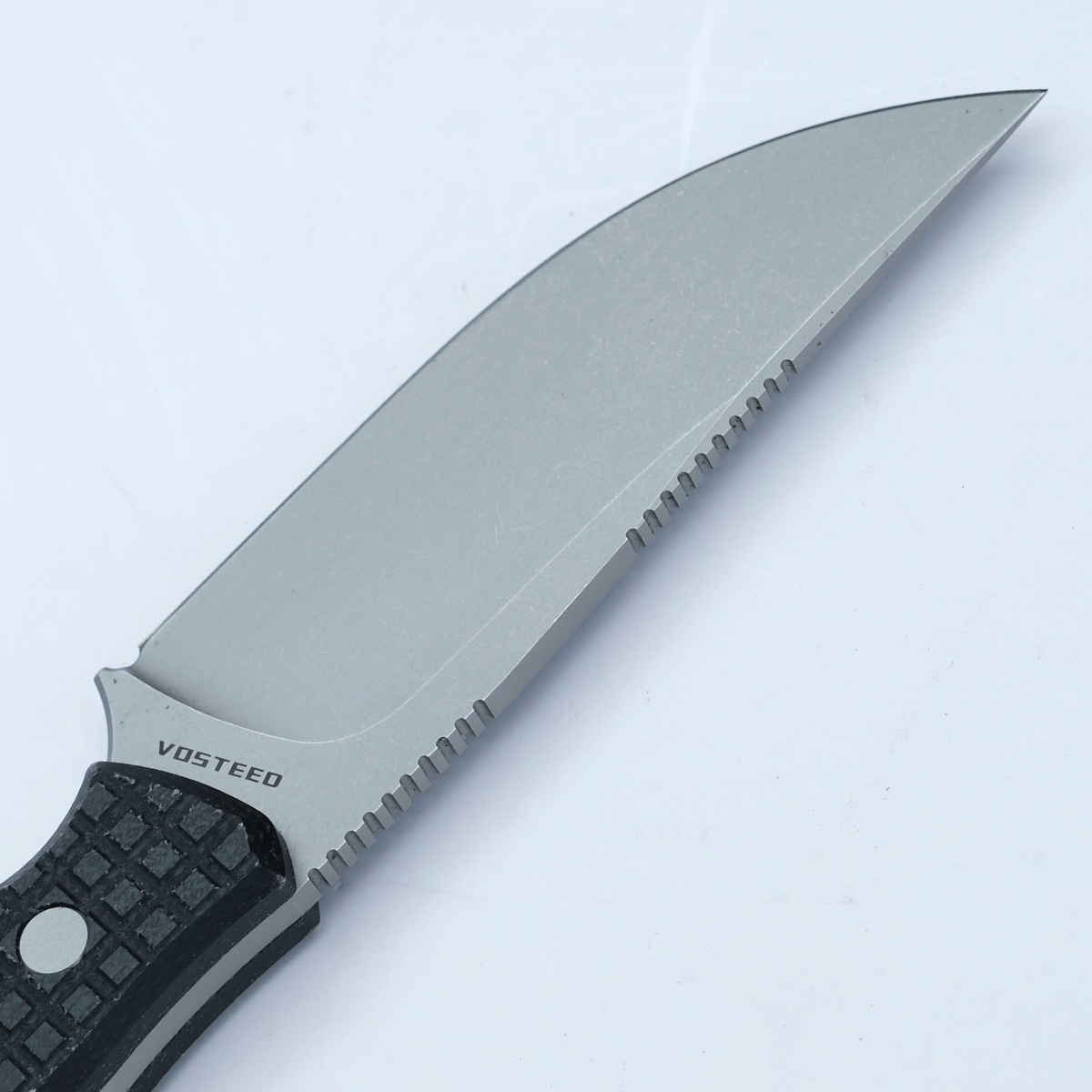 Vosteed Mink knife blade with dual jimping