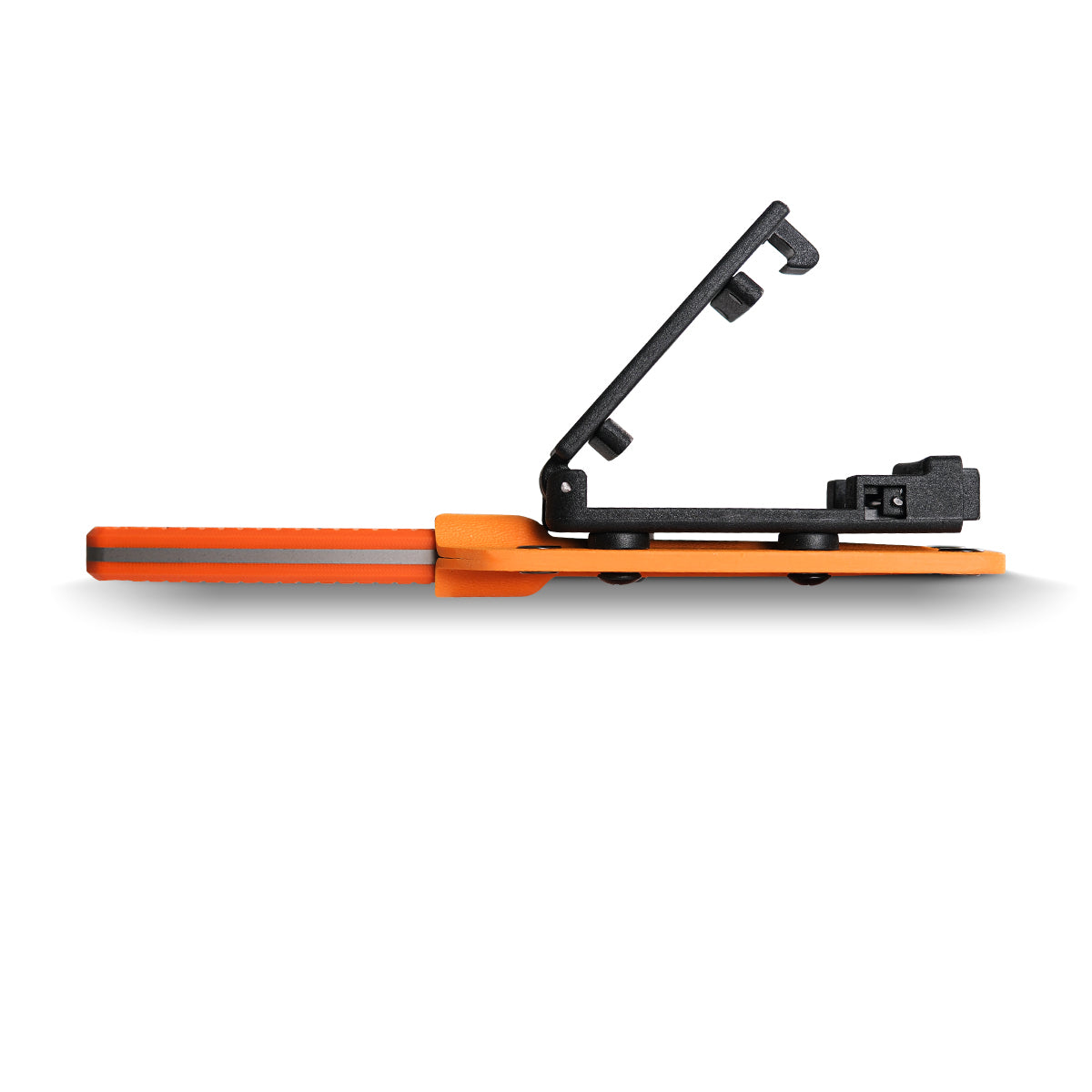 Vosteed Mink knife in orange Kydex sheath with open belt clip