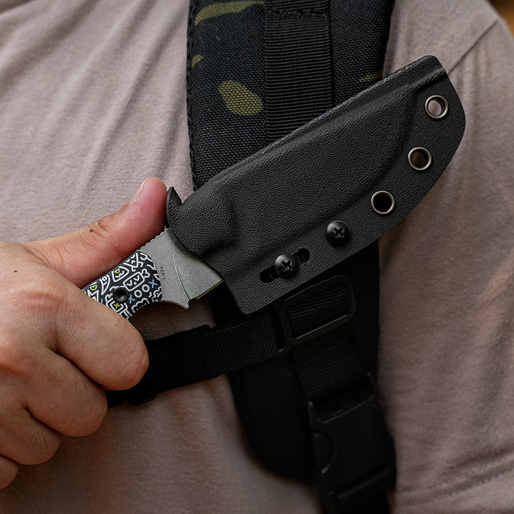 Mink - Fixed Blade Knife (3.33" AEB-L Blade & G10 Handle) - D0114 AMAZON & TIKTOK EXCLUSIVE
