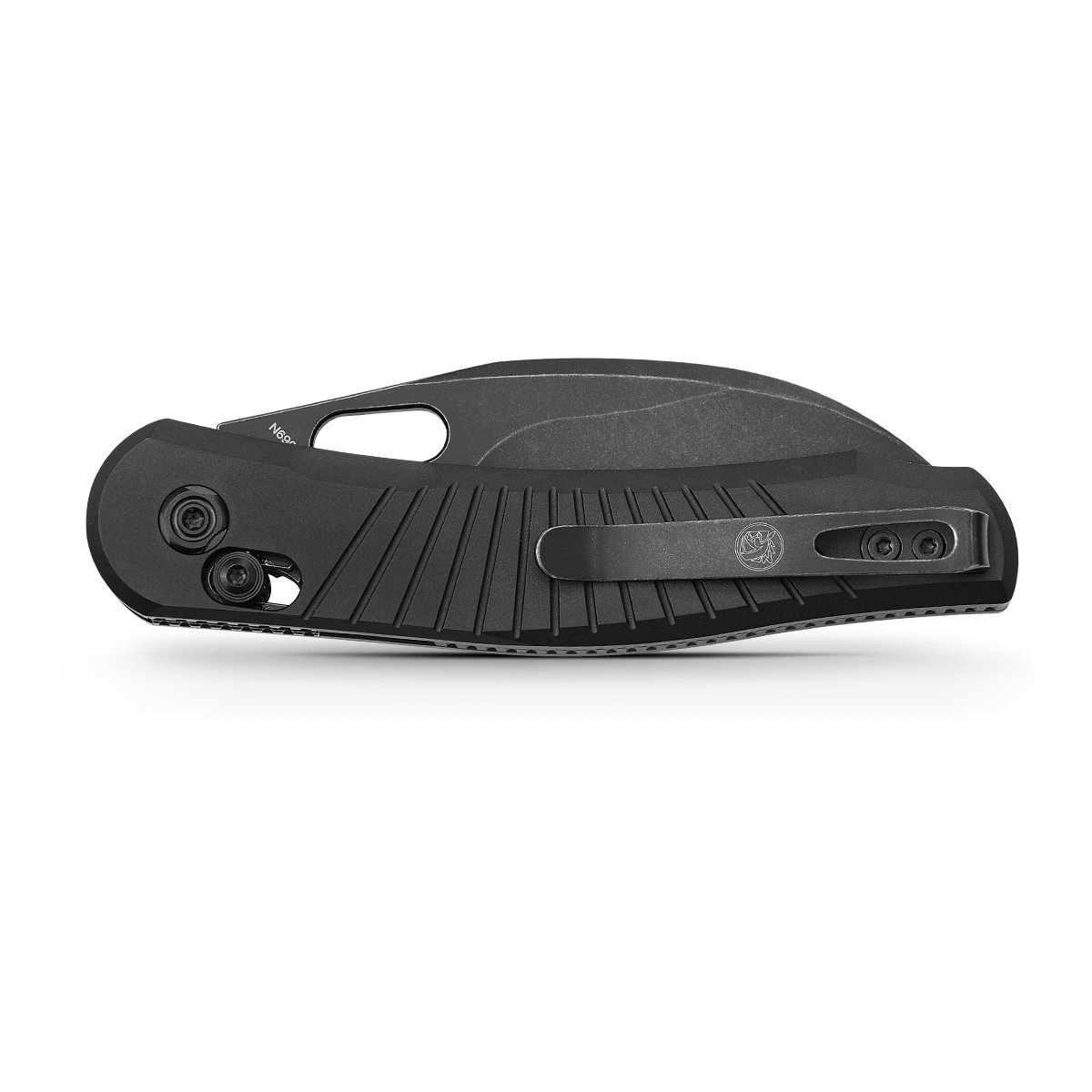 Vosteed Morel Knife - Black Aluminum Handle and Pocket Clip