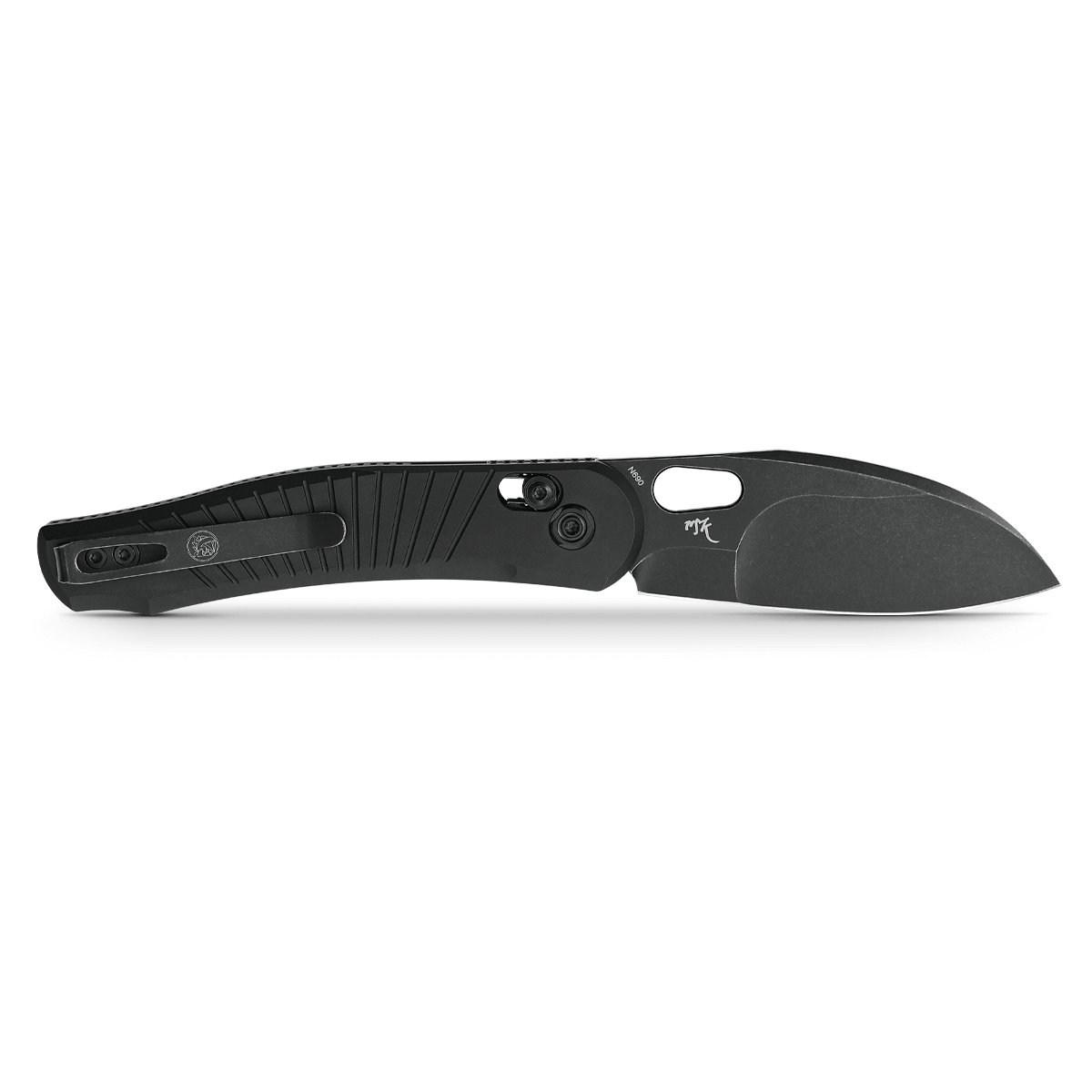 Vosteed Morel Crossbar Lock Knife - Black blade and handle