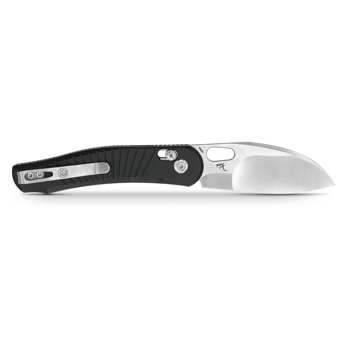 Vosteed Morel Knife - Black Aluminum Handle & N690 Steel Blade