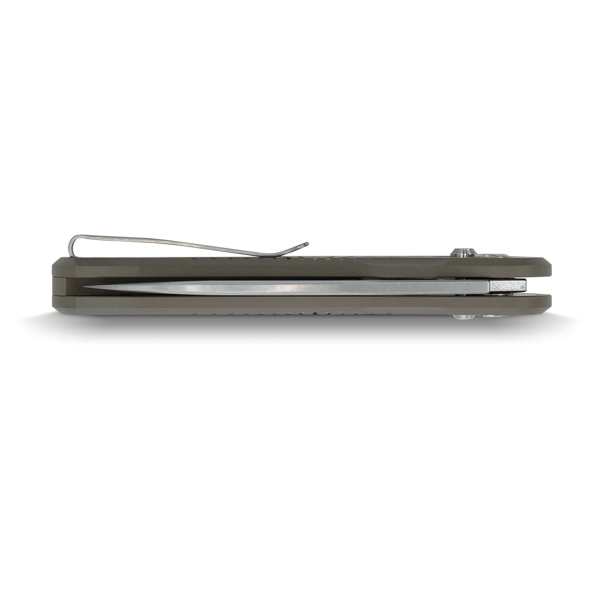 Vosteed Morel knife side profile, pocket clip detail