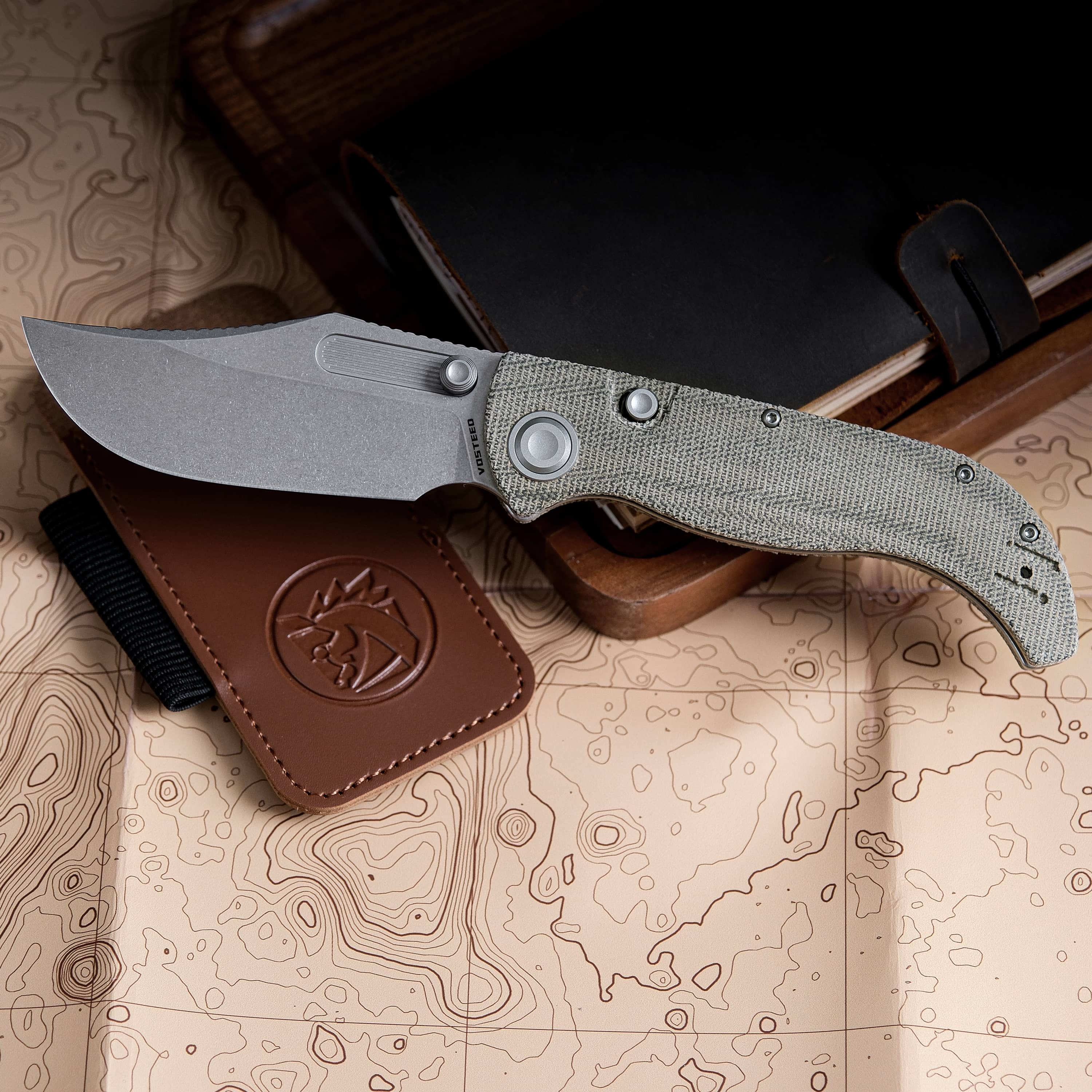 Naga- Top Liner Lock(3.47" S35VN Blade & Norplex UltreX™ Micarta Handle) - A3902