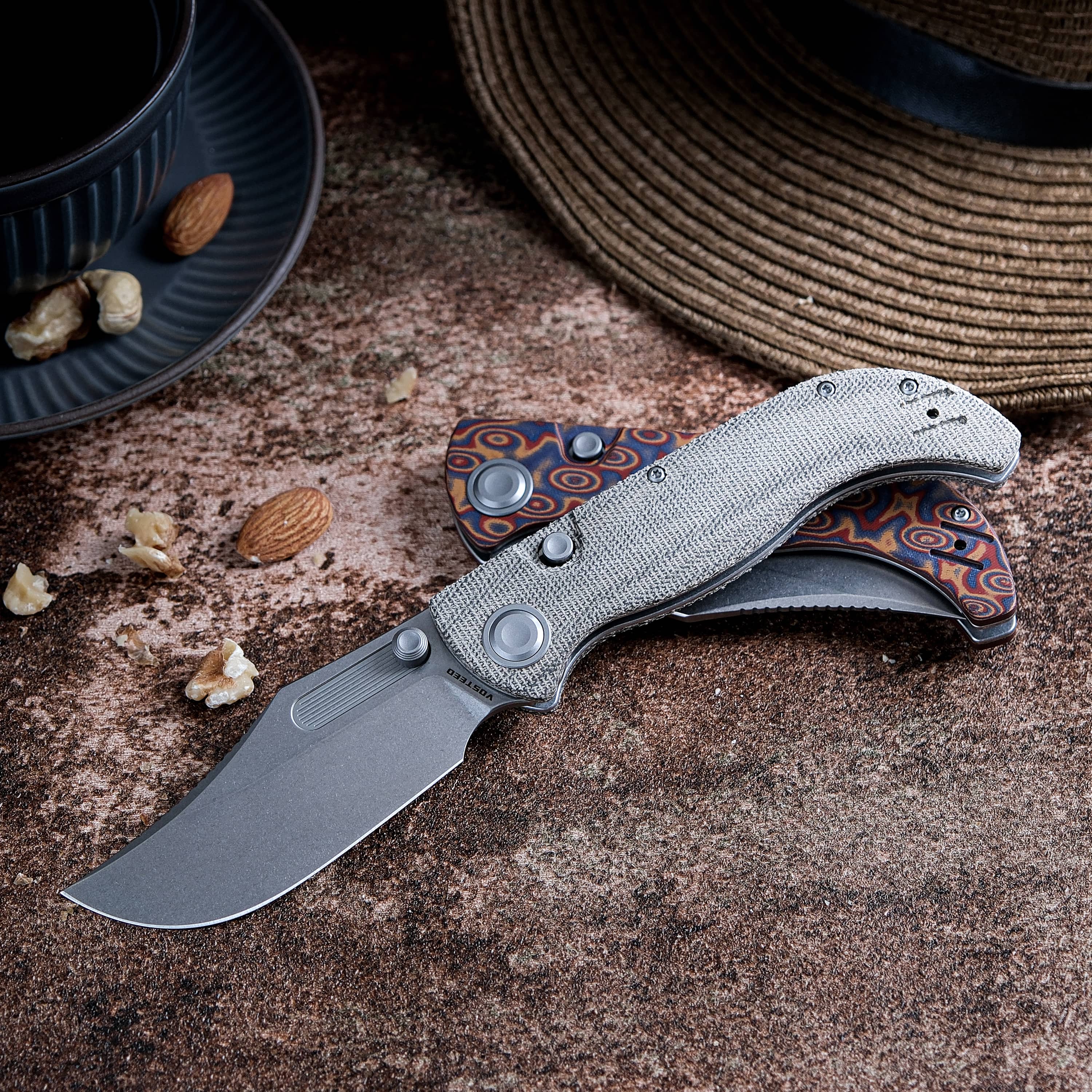 Naga- Top Liner Lock(3.47" S35VN Blade & Norplex UltreX™ Micarta Handle) - A3902