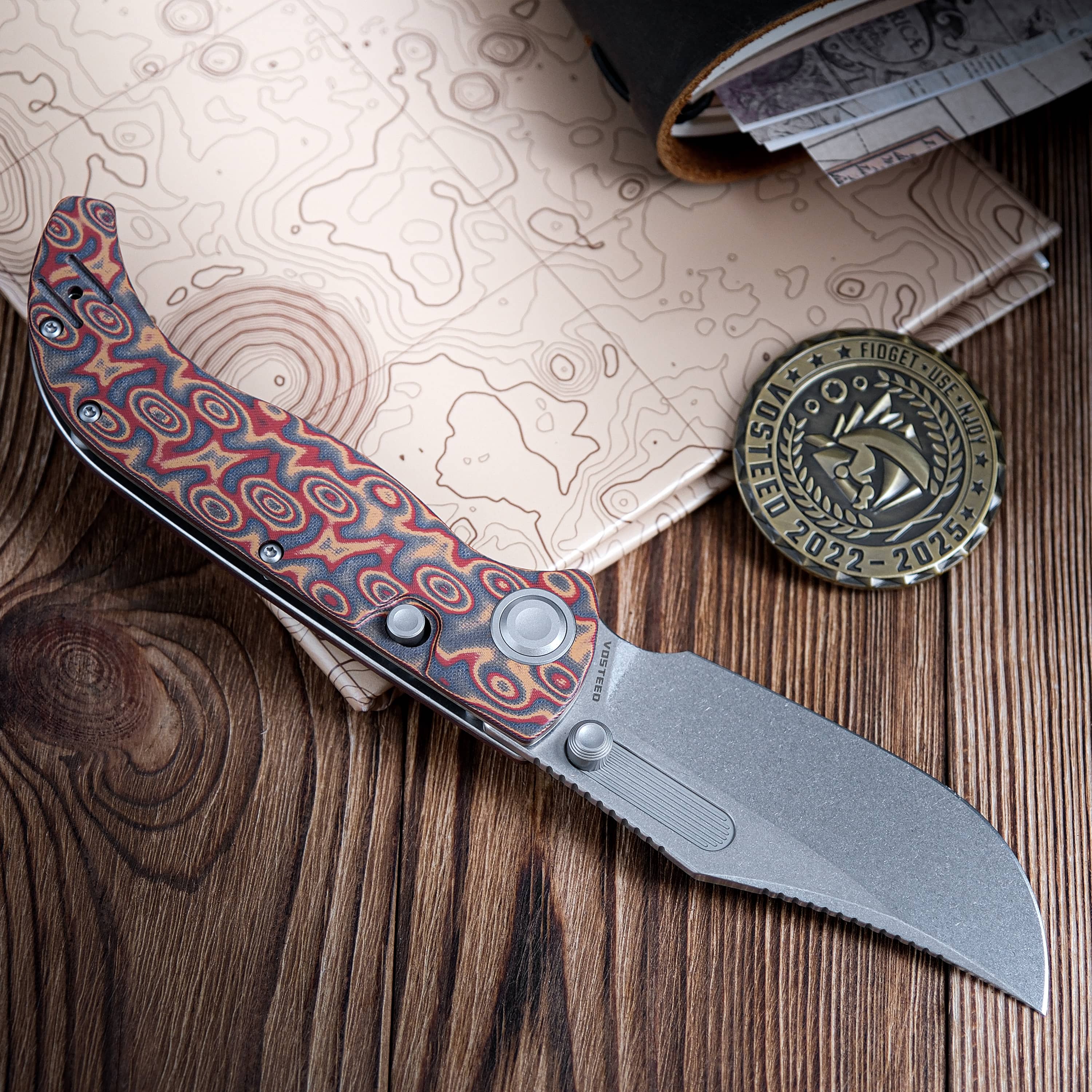 Naga- Top Liner Lock(3.47" S35VN Blade & Raindrop Micarta Handle) - A3904