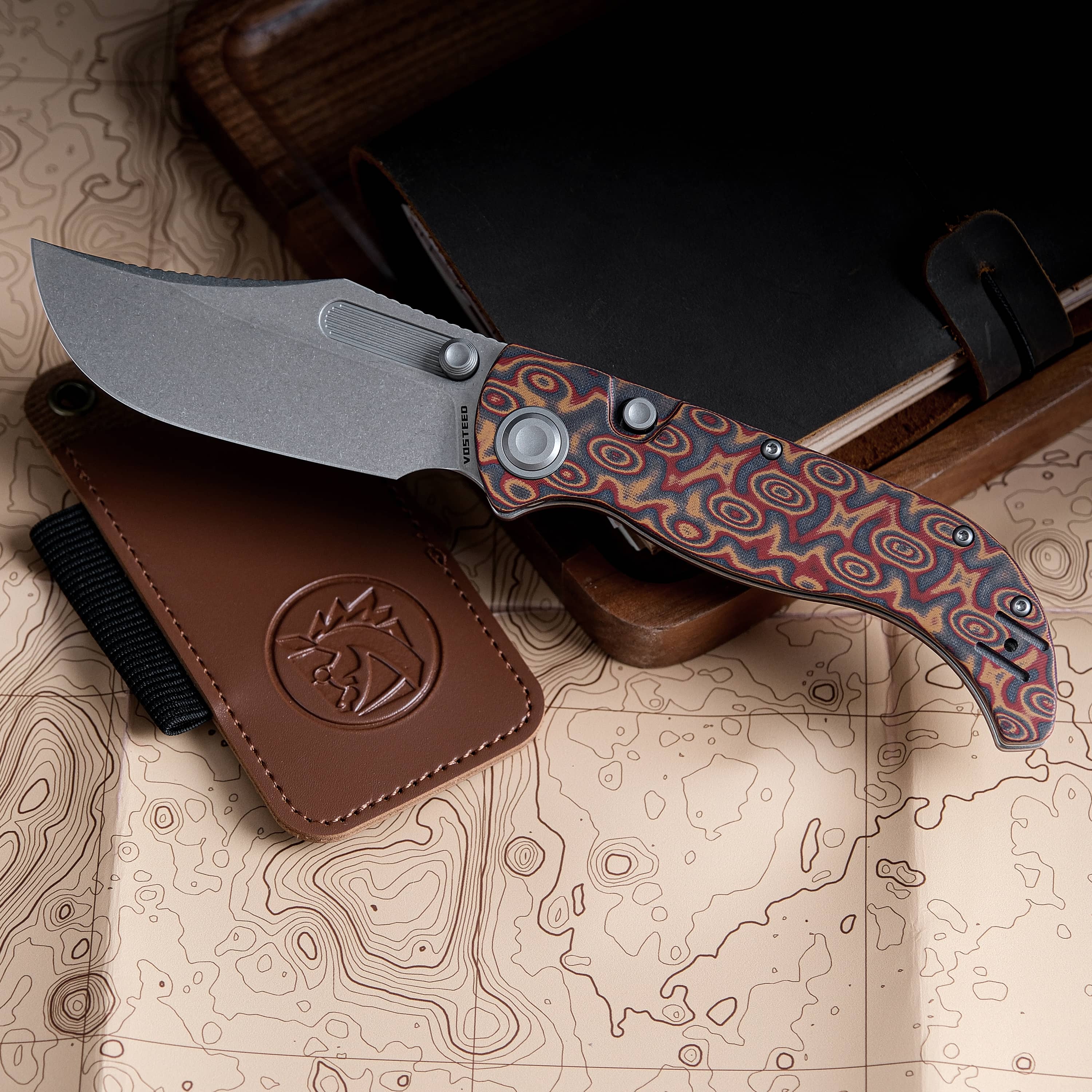 Naga- Top Liner Lock(3.47" S35VN Blade & Raindrop Micarta Handle) - A3904