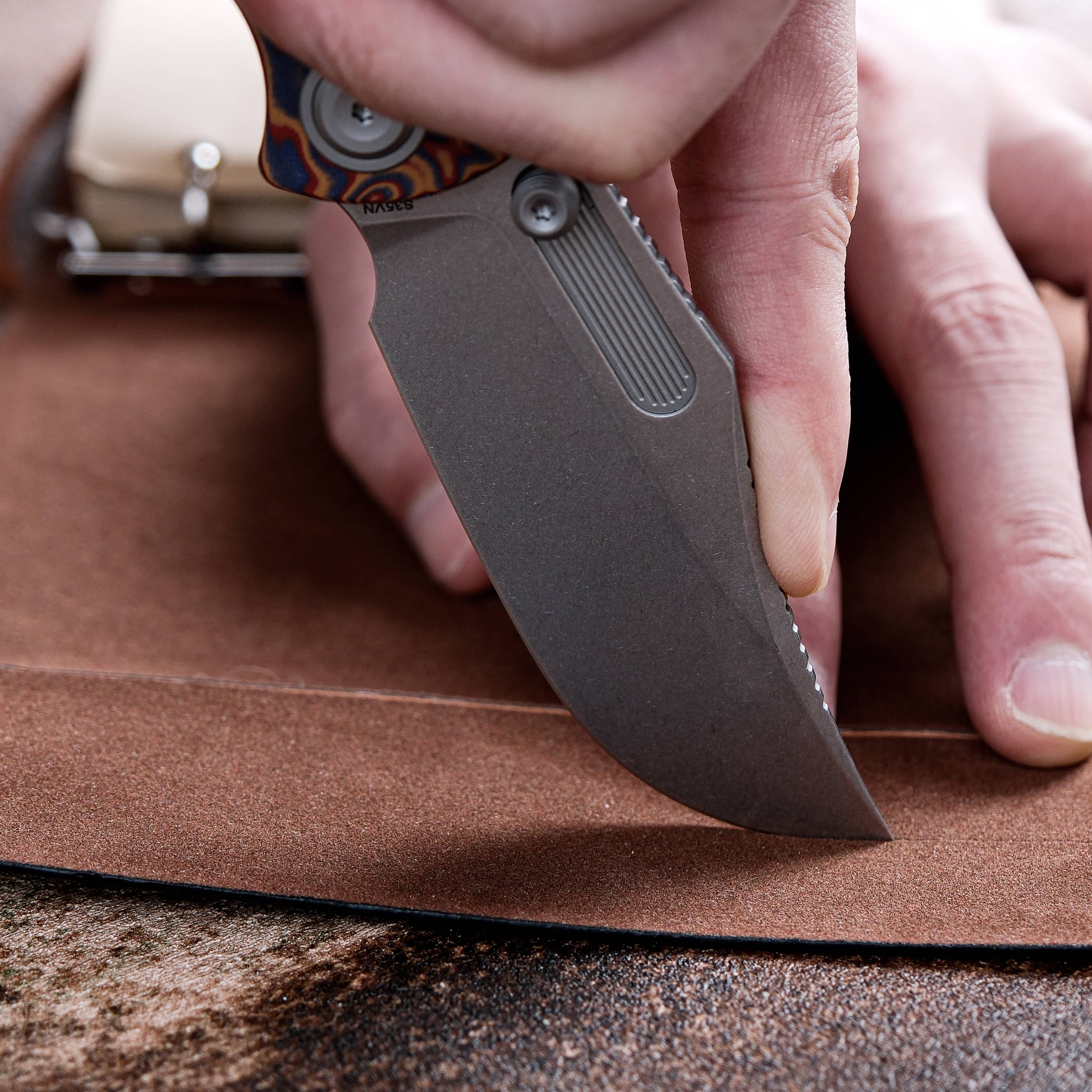 Naga- Top Liner Lock(3.47" S35VN Blade & Raindrop Micarta Handle) - A3904