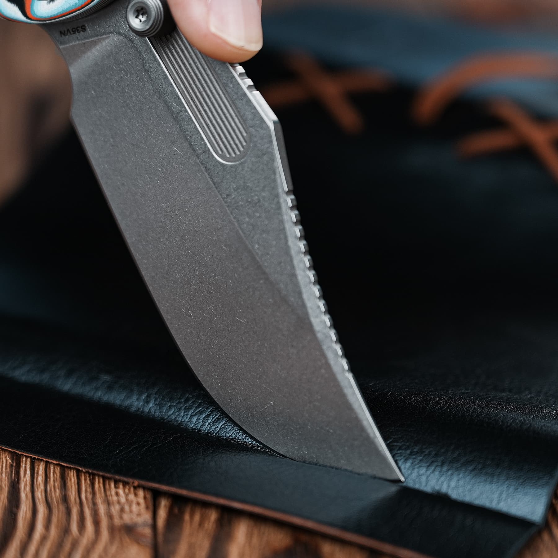 Coming Soon - Naga- Top Liner Lock(3.47" S35VN Blade & Bamboo Micarta Handle) - A3908