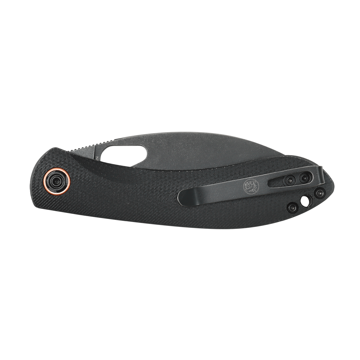 Black Vosteed Nightshade Shilin Cutter folding knife with pocket clip