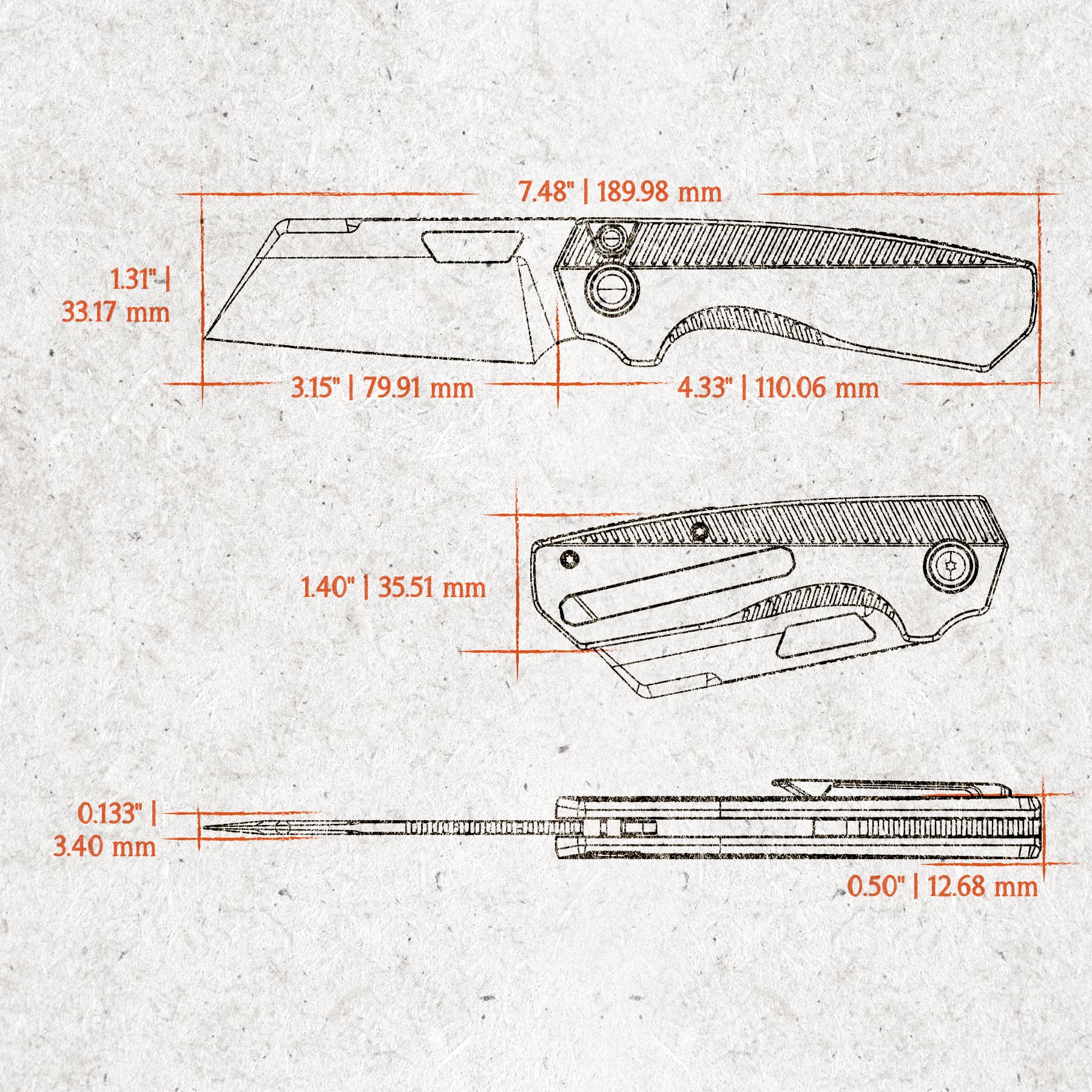 Nip-L - Top Liner Lock (3.15" Elmax Blade & Titanium Handle) - A4203