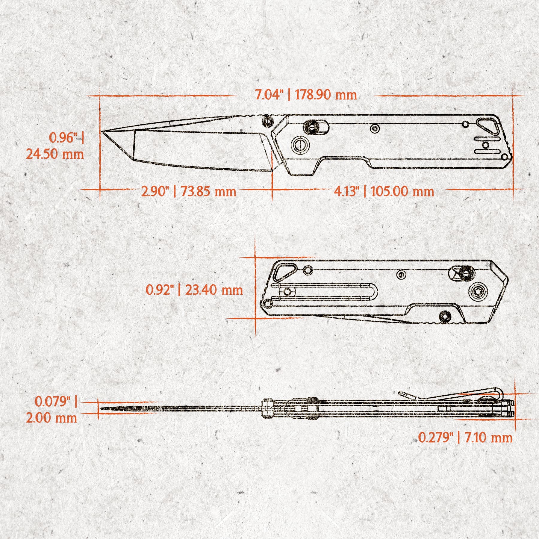 Parallel- Crossbar Lock (2.90" 154CM Blade & Titanium Handle) - A3521