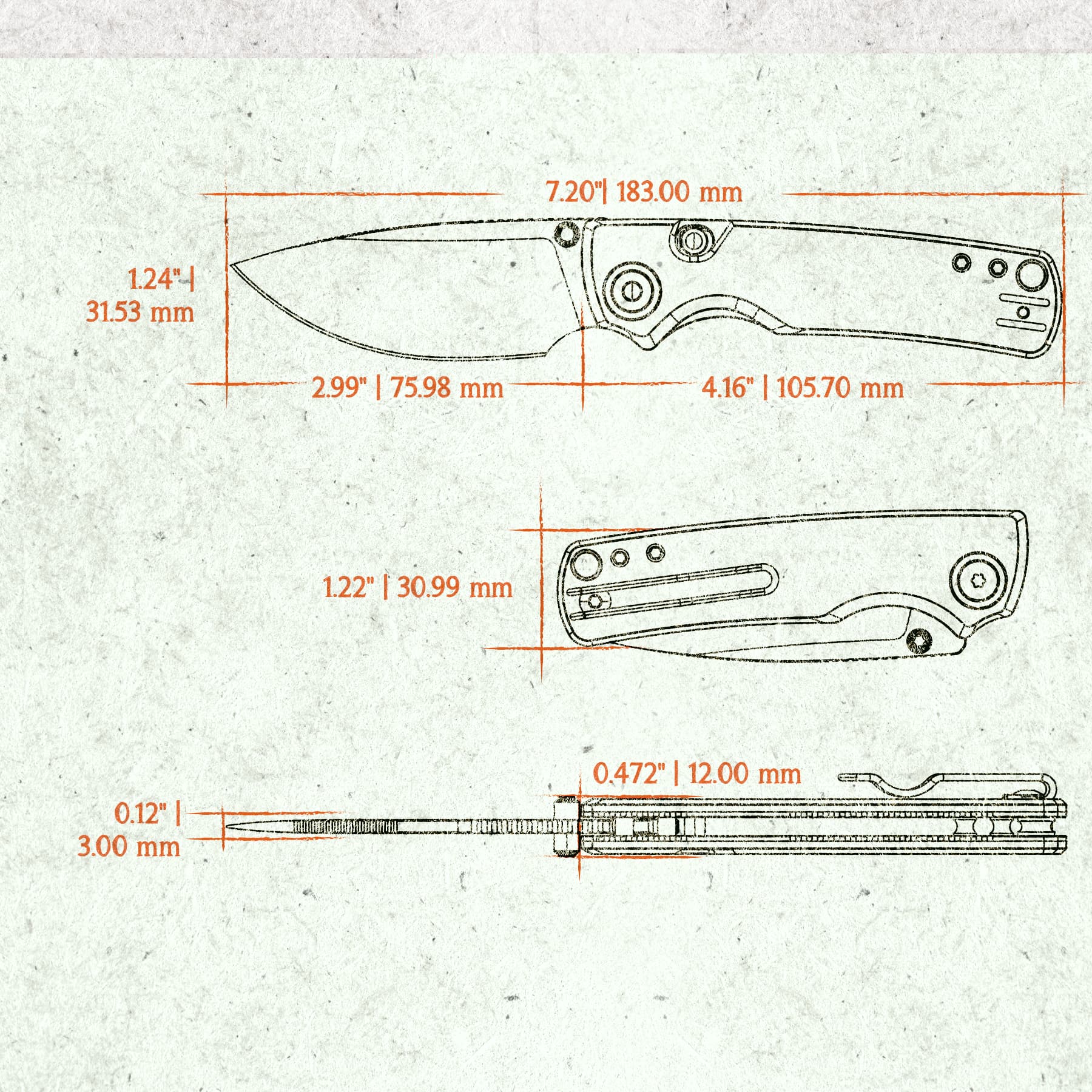 Porcupine - Top Liner Lock  (2.99" 14C28N Blade & Micarta Handle) - A2611