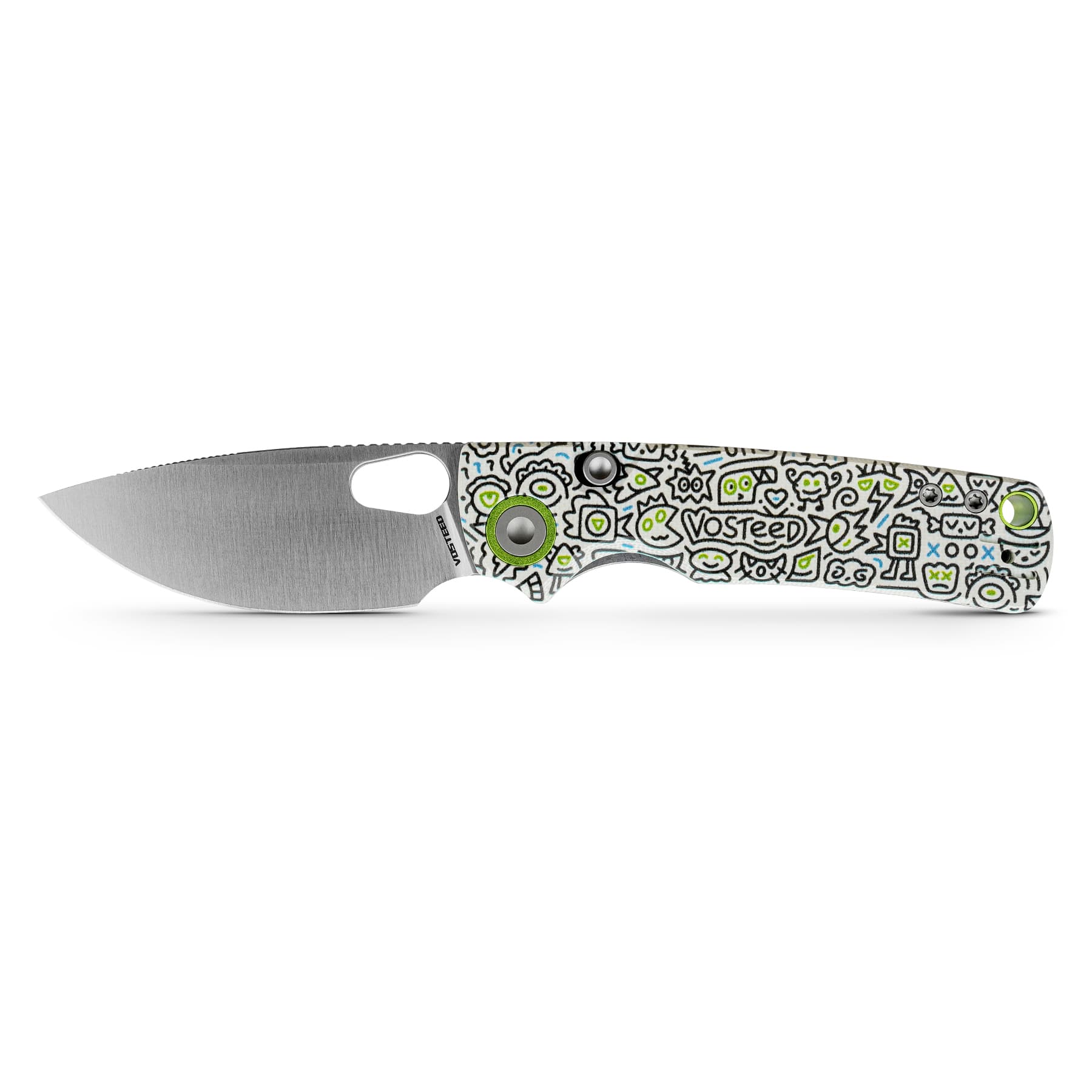 Porcupine 14C28N Pocket Knife | Doodle Monster G10 Safety Folder