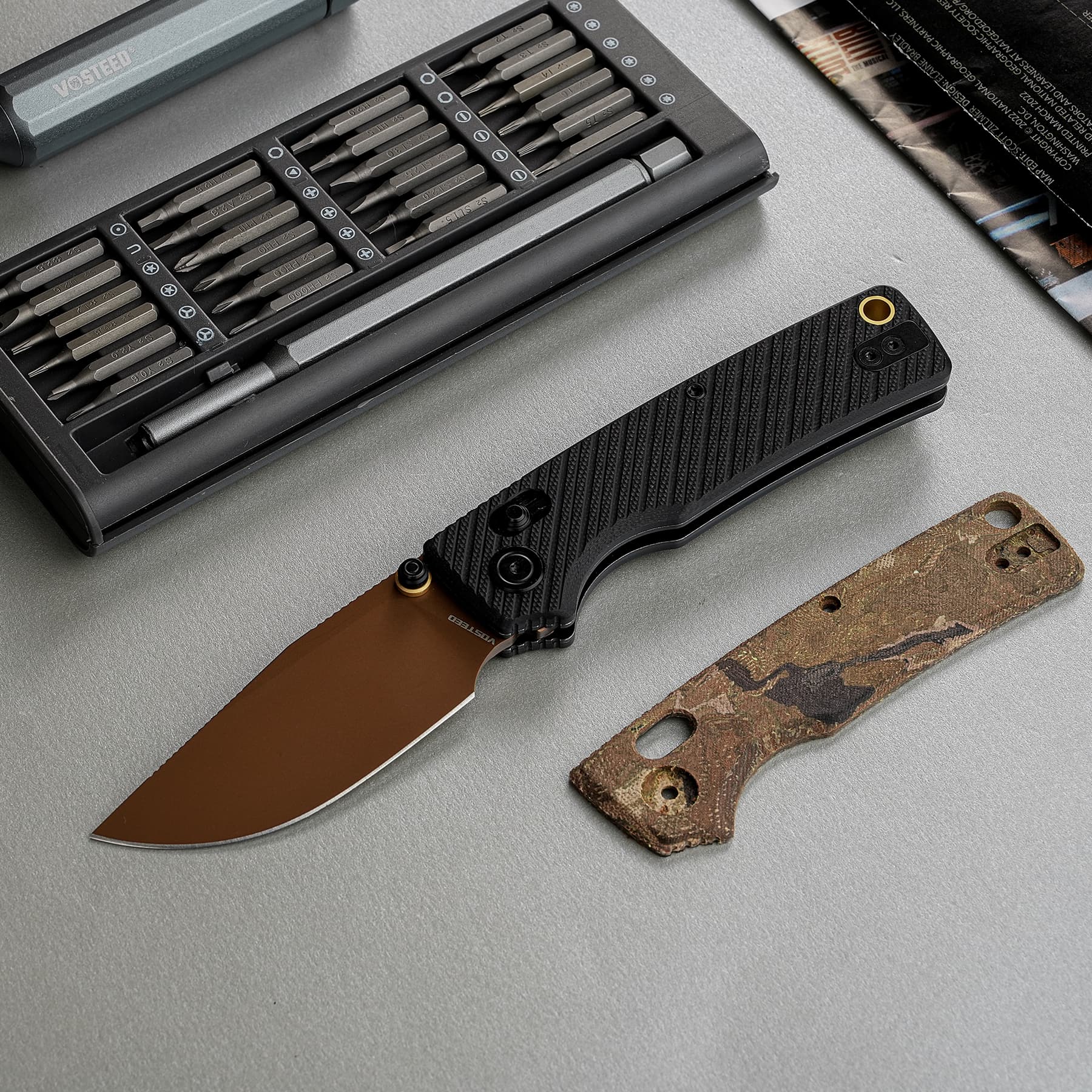 Porcupine ModSwap™ - Crossbar Lock Knife (3.08" 154CM Blade & G10 Handle) - A3101