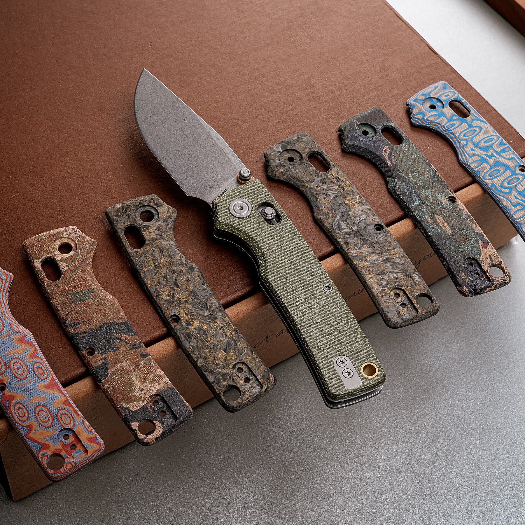 Porcupine ModSwap™ - Crossbar Lock Knife (3.08" 154CM Blade & Micarta Handle) - A3104