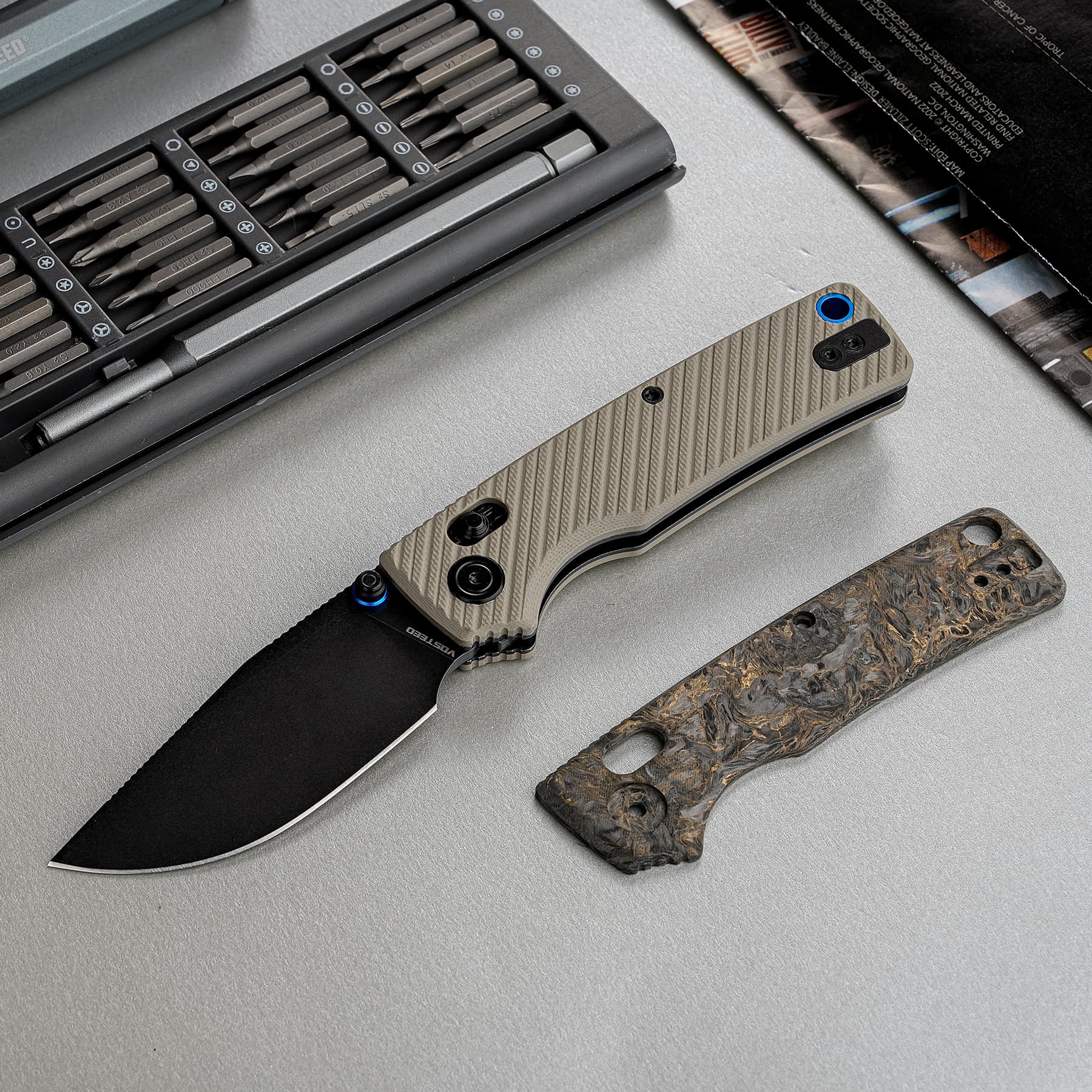 Porcupine ModSwap™ - Crossbar Lock Knife (3.08" 154CM Blade & G10 Handle) - A3103