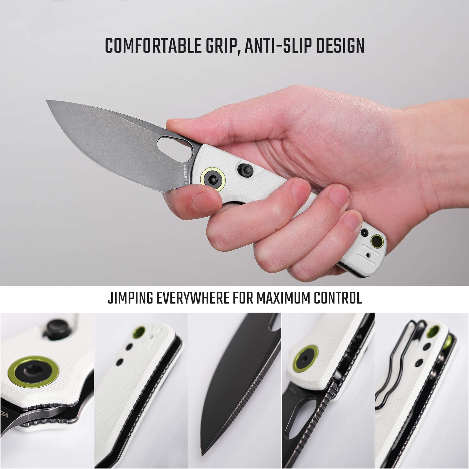 Vosteed Porcupine knife - Comfortable Grip & Maximum Control