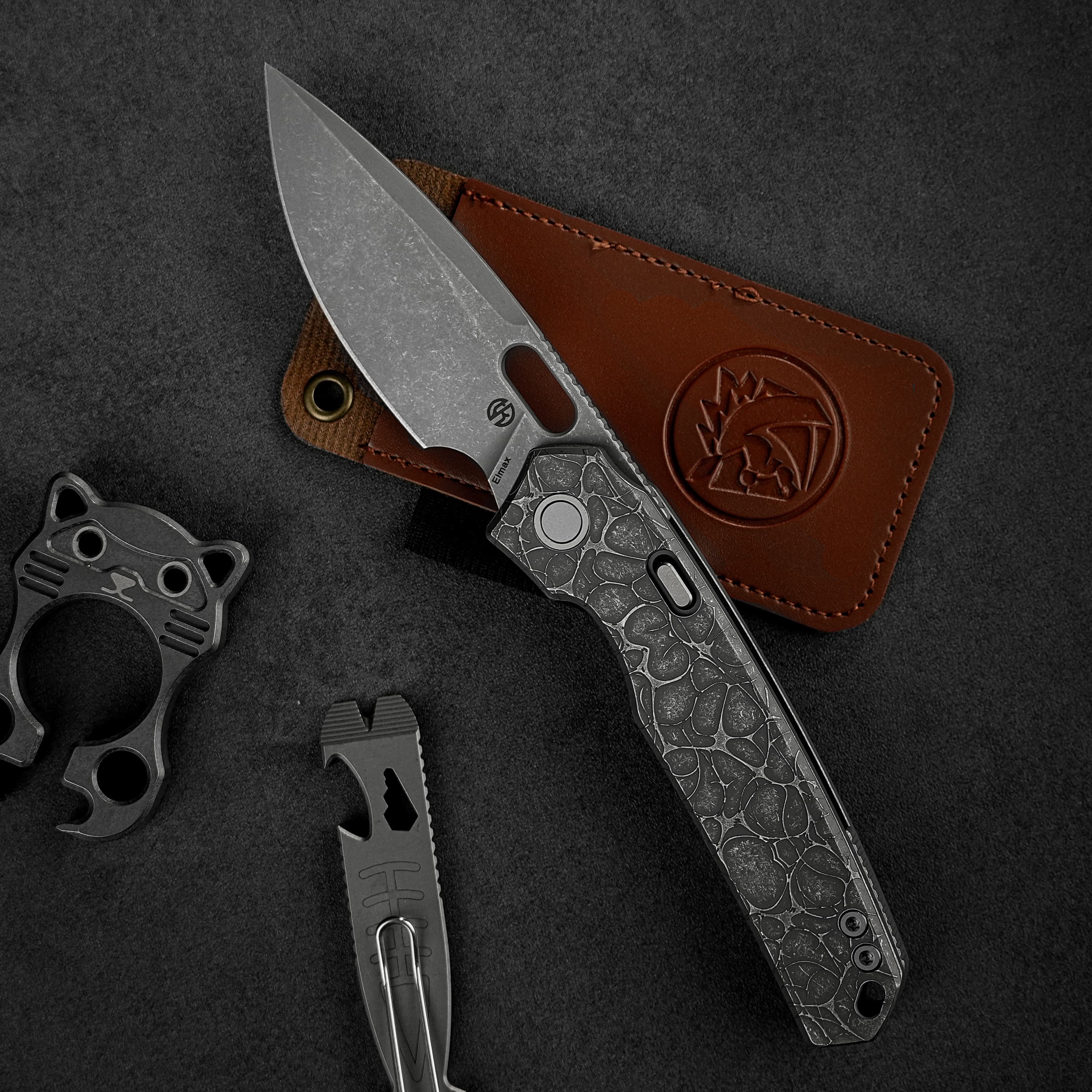 Psyop - Top Liner Lock Knife (3.32" Elmax Blade & Titanium Handle) - A2222